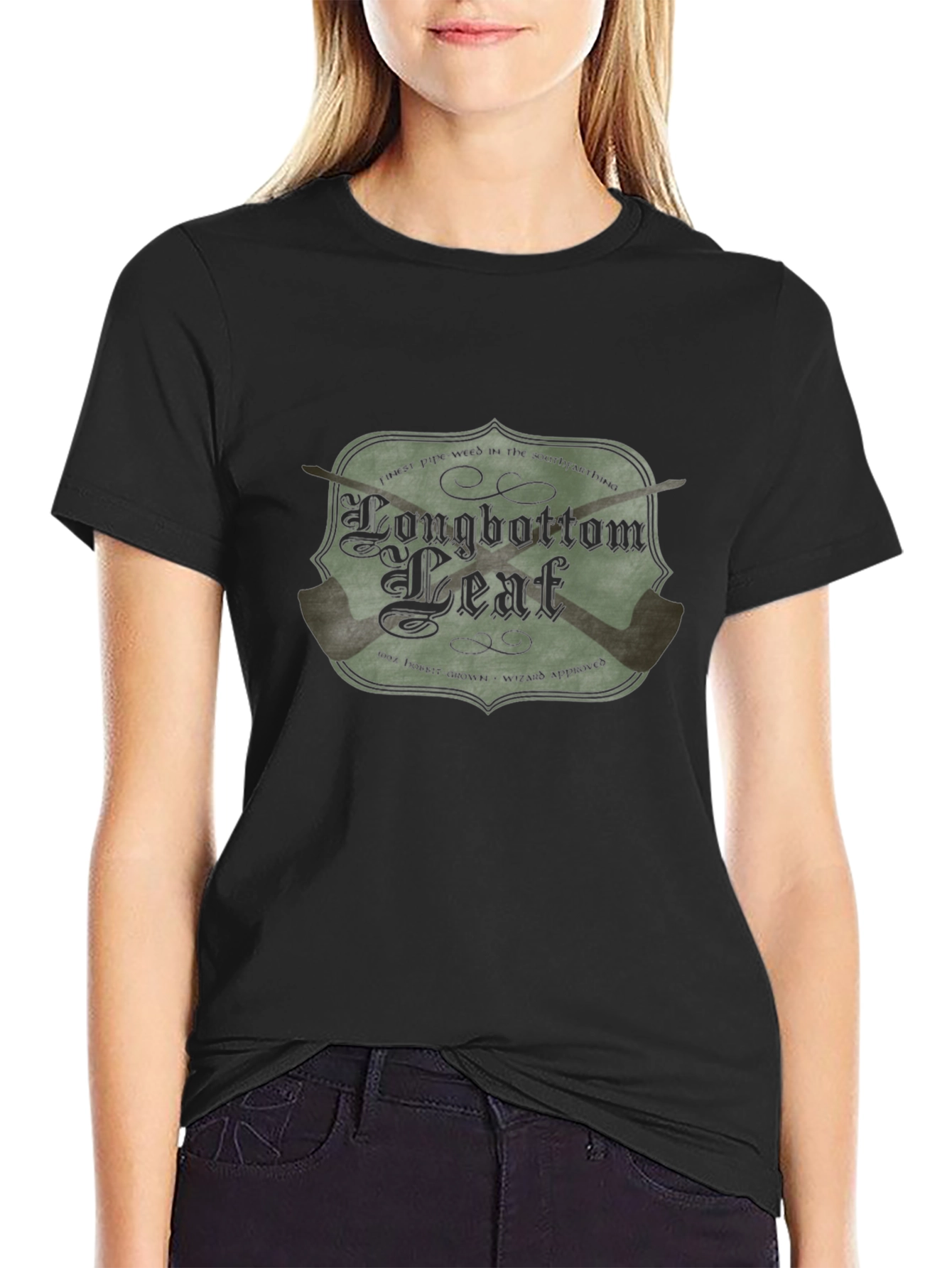 Longbottom Leaf Hobbit Wizard Pipe Weed T-Shirt