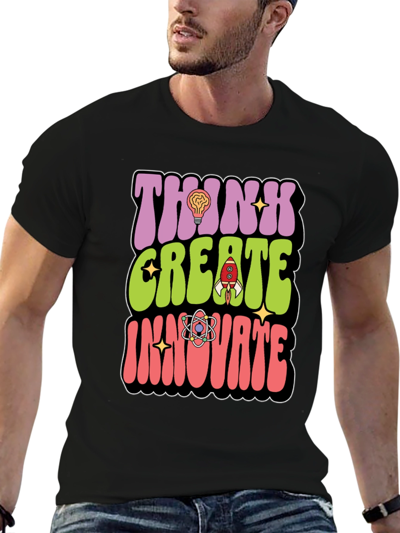 Think Create Innovate Graphic T-Shirt