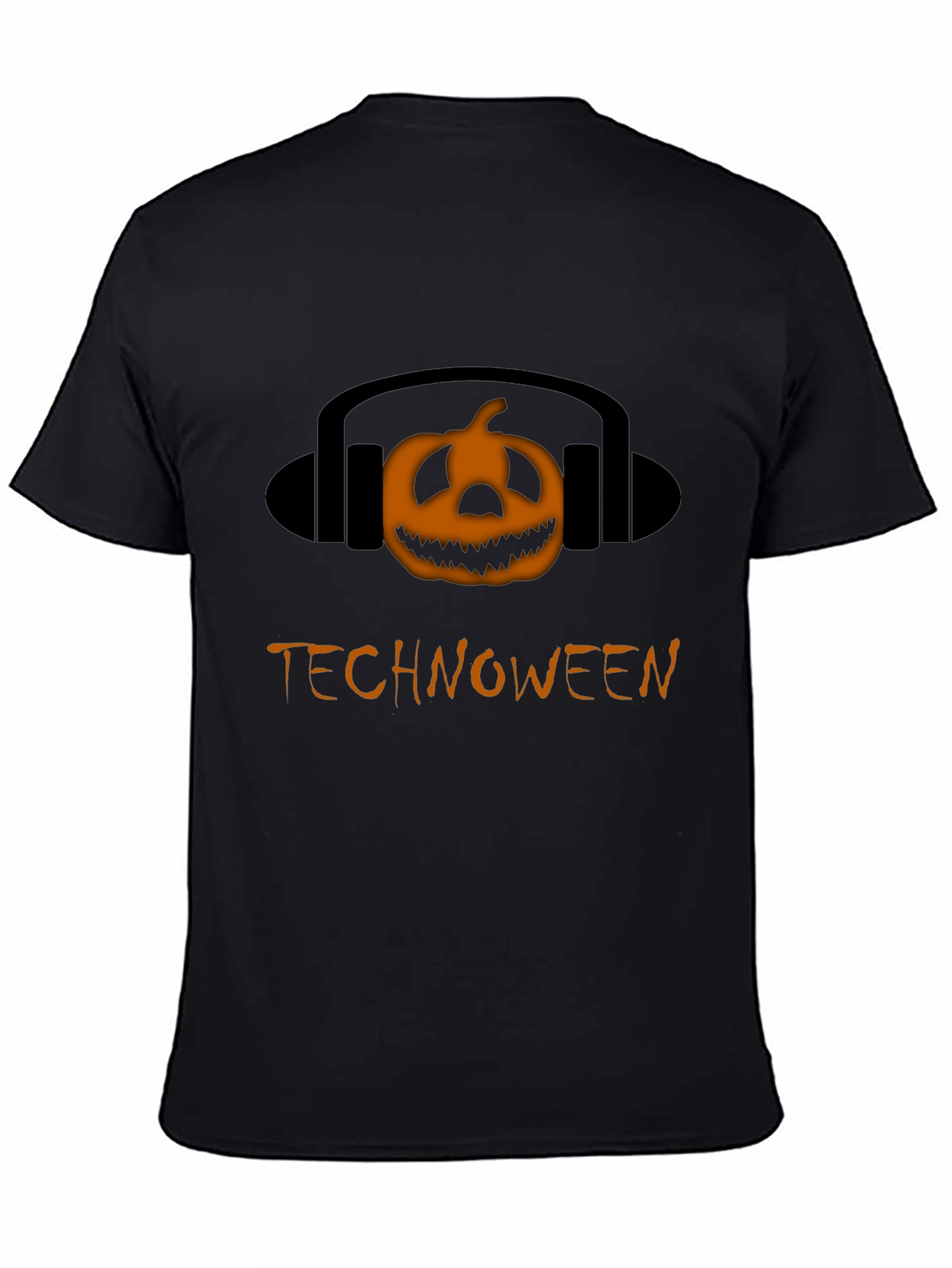 Technoween T-Shirt: Pumpkin Headphone Design