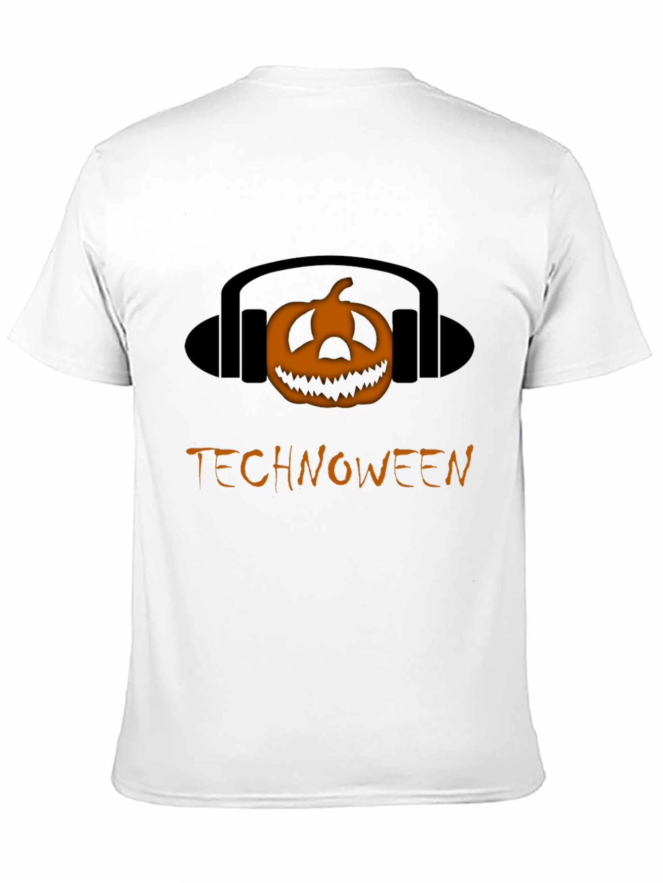Technoween T-Shirt: Pumpkin Headphone Design