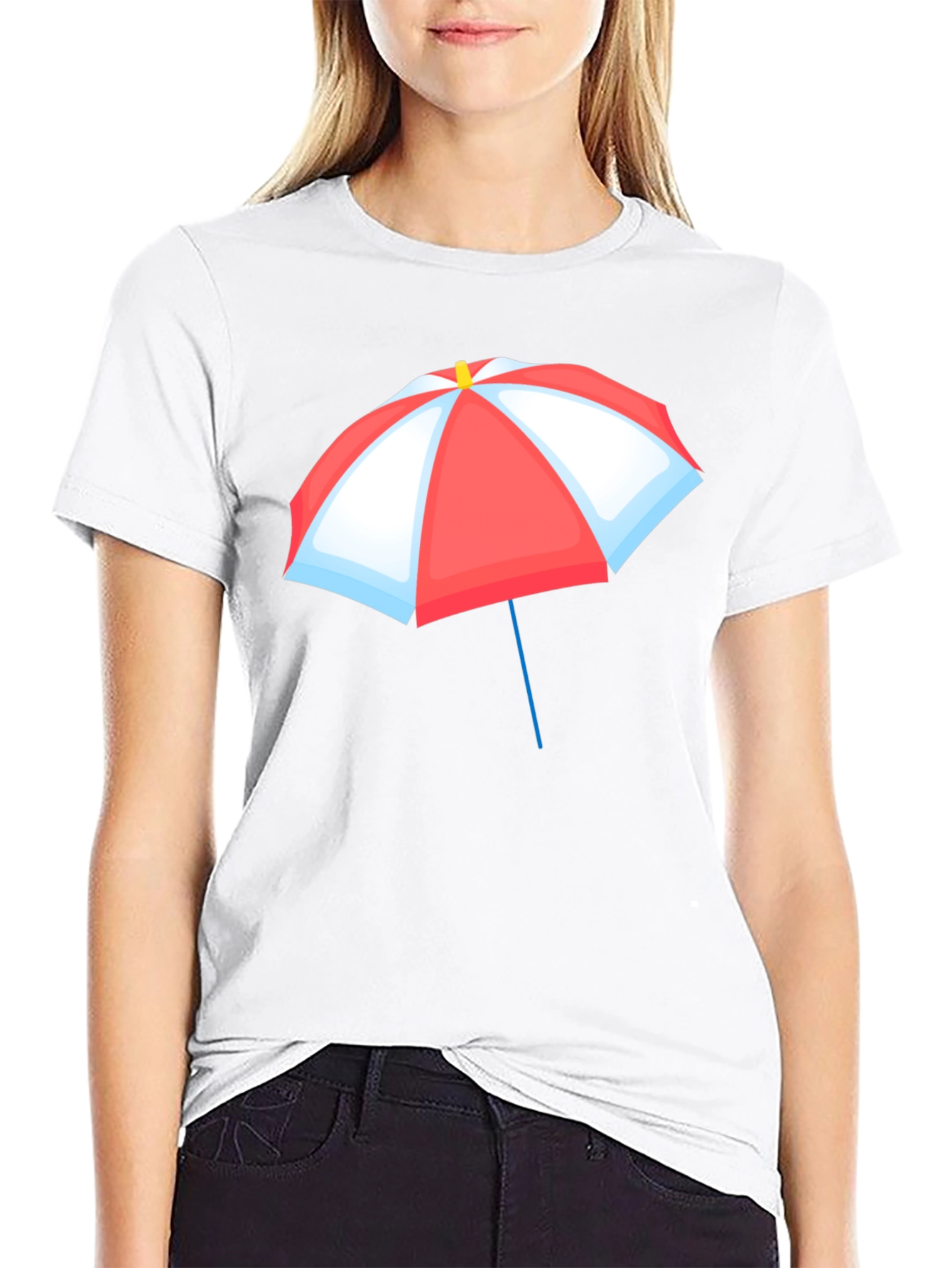 Umbrella Graphic T-Shirt - Black Casual Tee