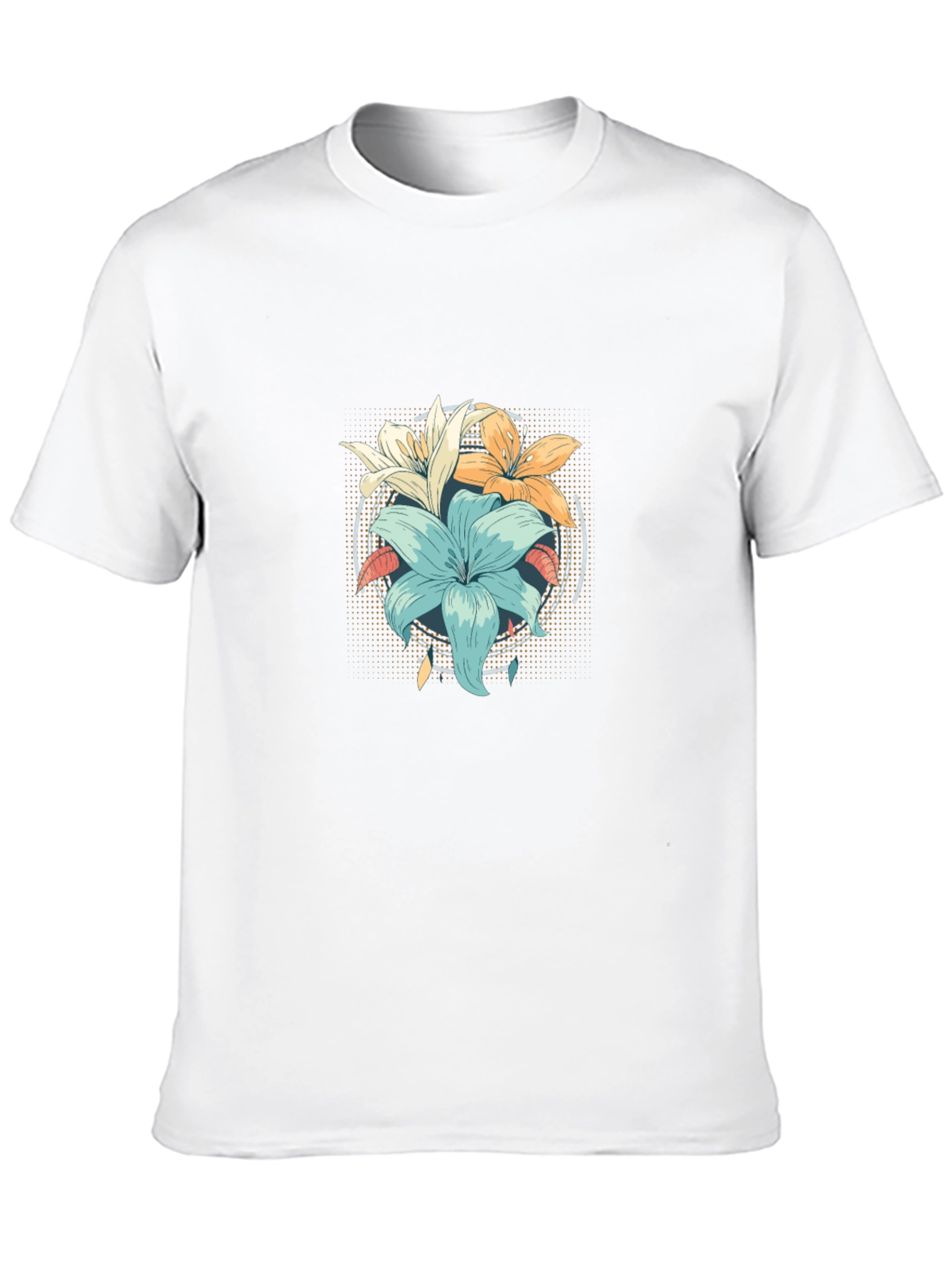 Floral Graphic T-Shirt - Stylish Mens Tee