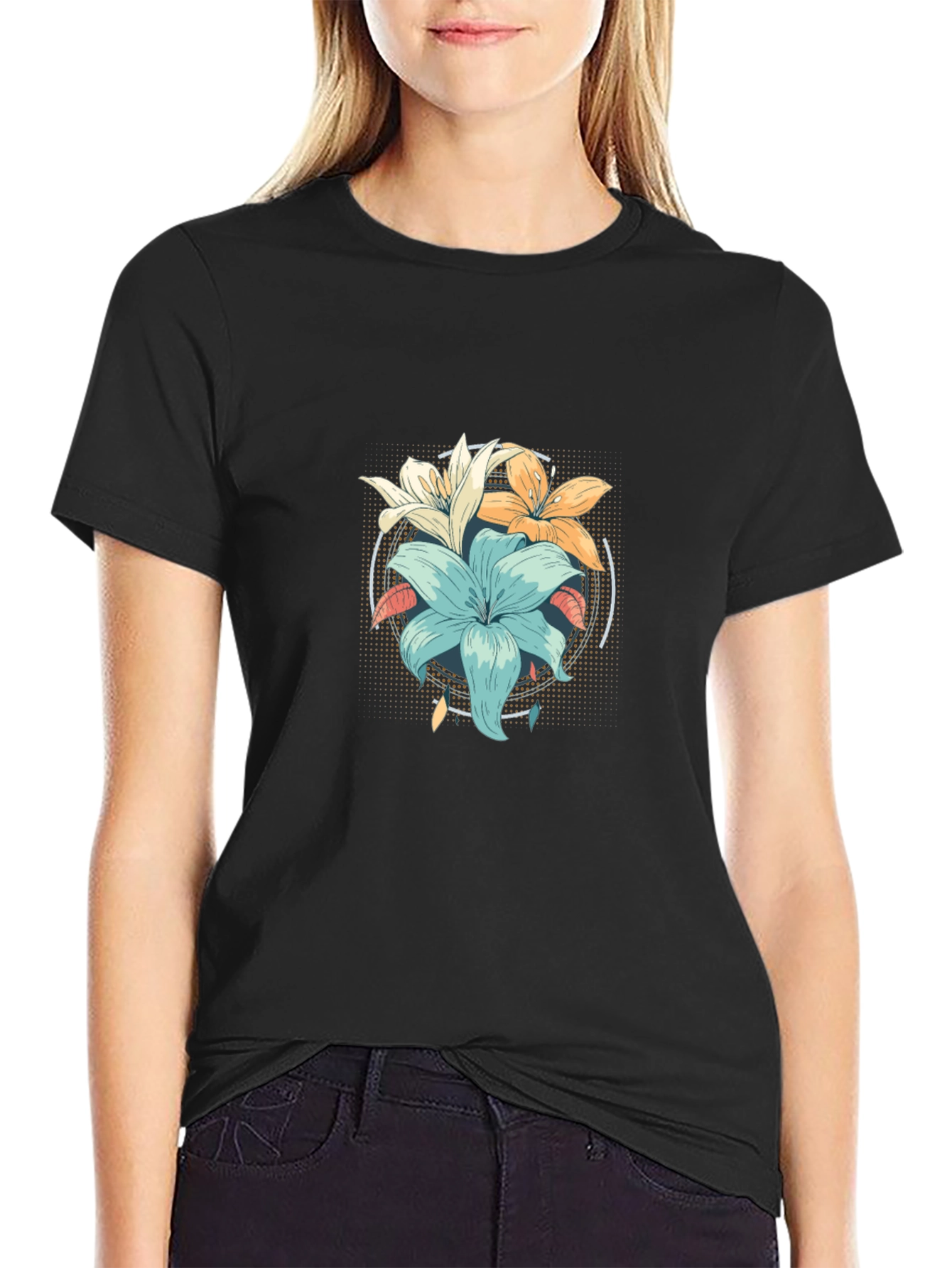 Floral Graphic T-Shirt - Stylish Mens Tee