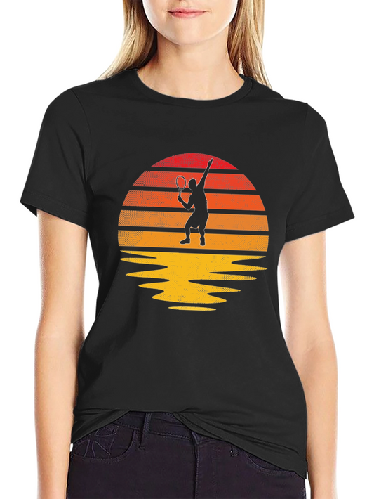 Tennis Sunset Graphic T-Shirt