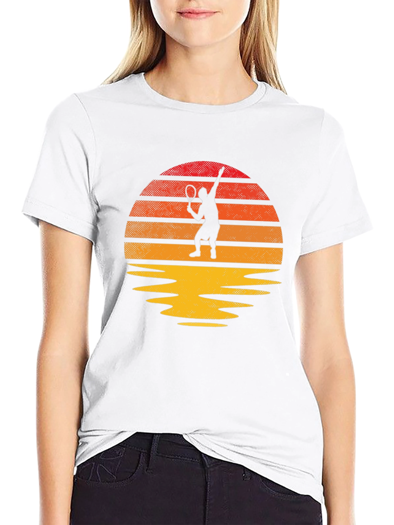 Tennis Sunset Graphic T-Shirt