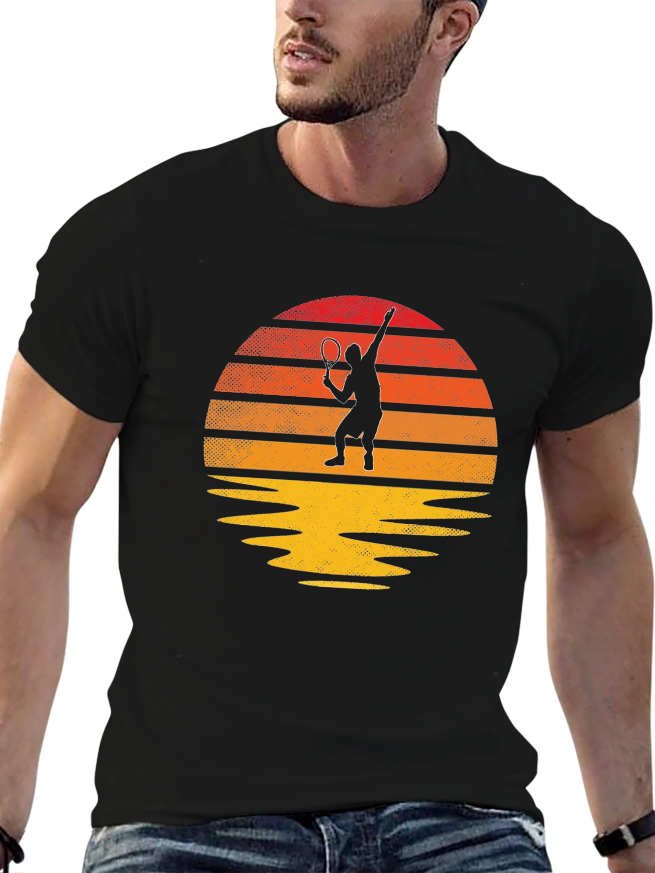 Tennis Sunset Graphic T-Shirt