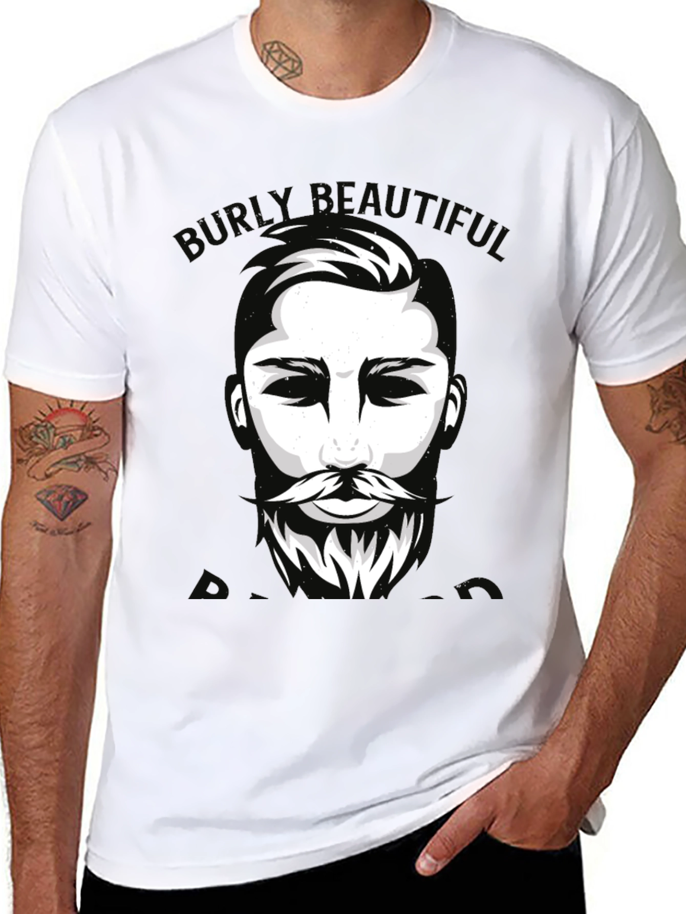 Burly Beautiful Graphic Tee - Mens Black T-Shirt