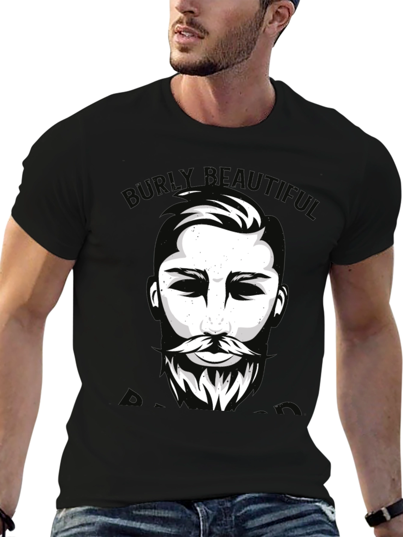Burly Beautiful Graphic Tee - Mens Black T-Shirt