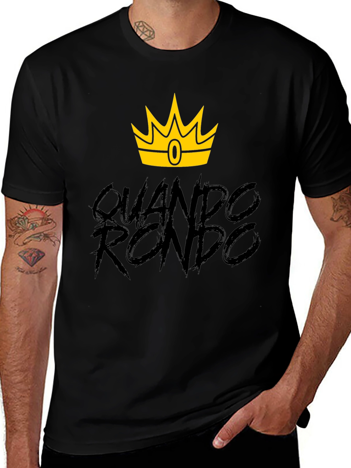 Quando Rondo Crown Graphic Tee - Black