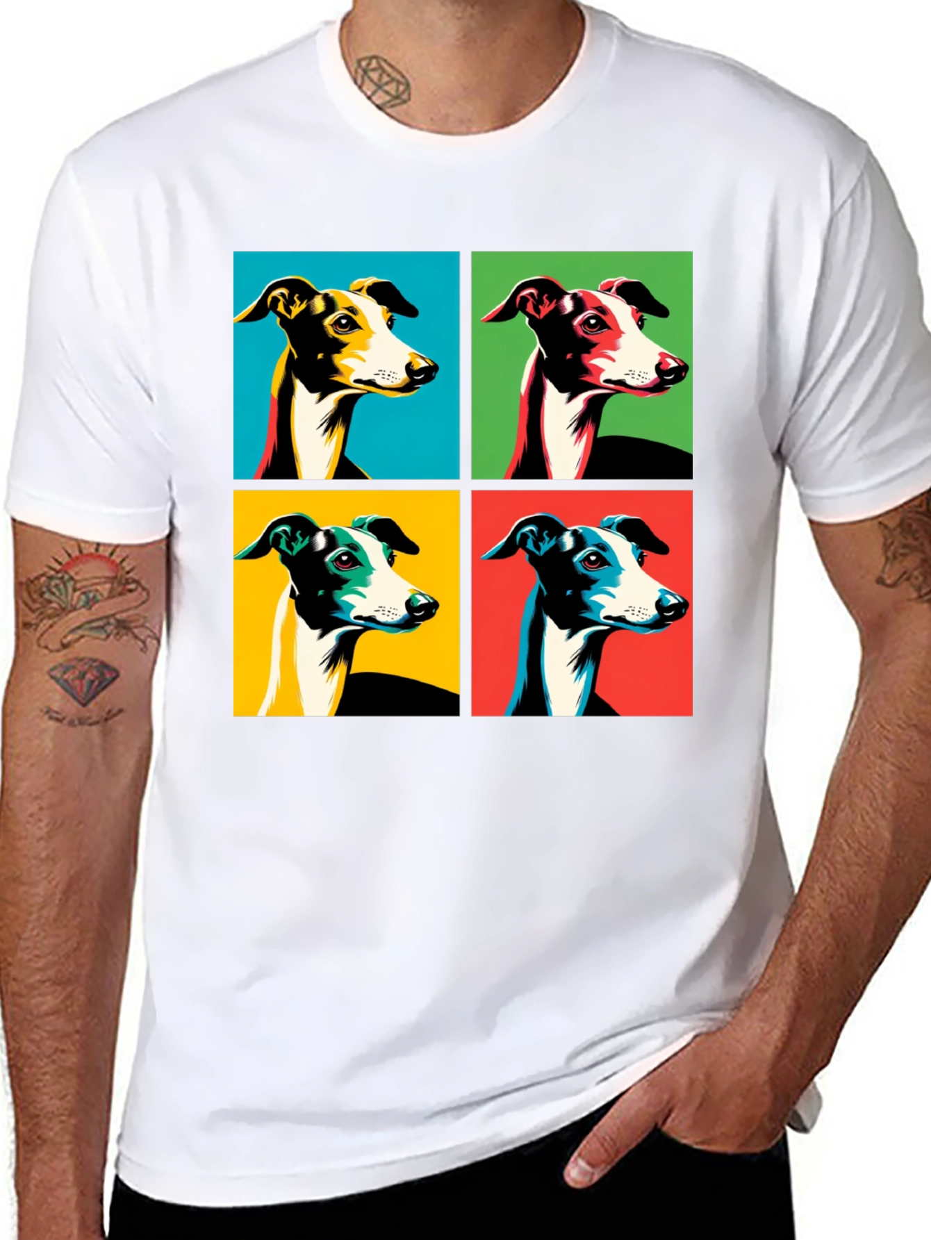 Pop Art Dog Graphic T-Shirt