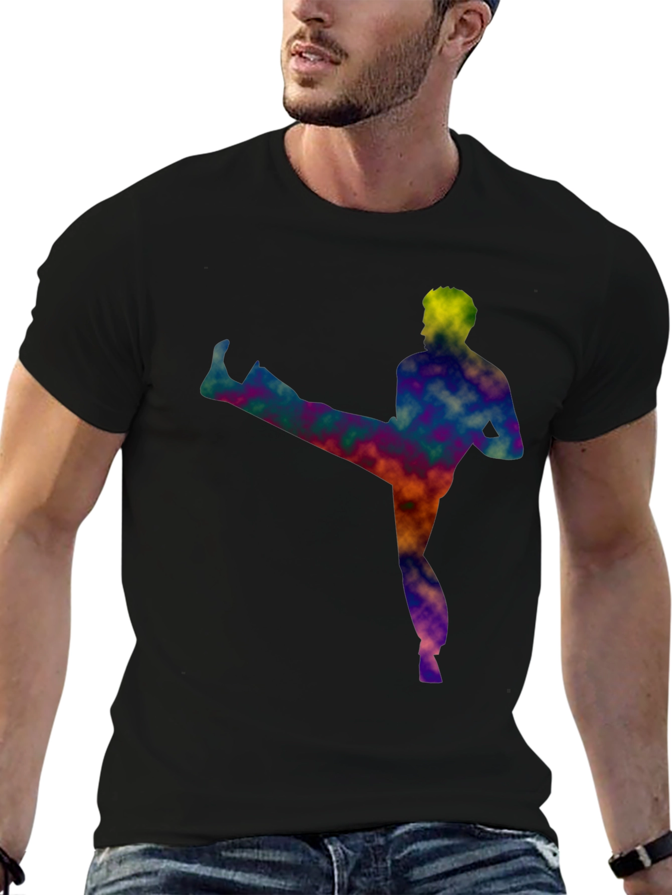 Martial Arts Kick Black T-Shirt
