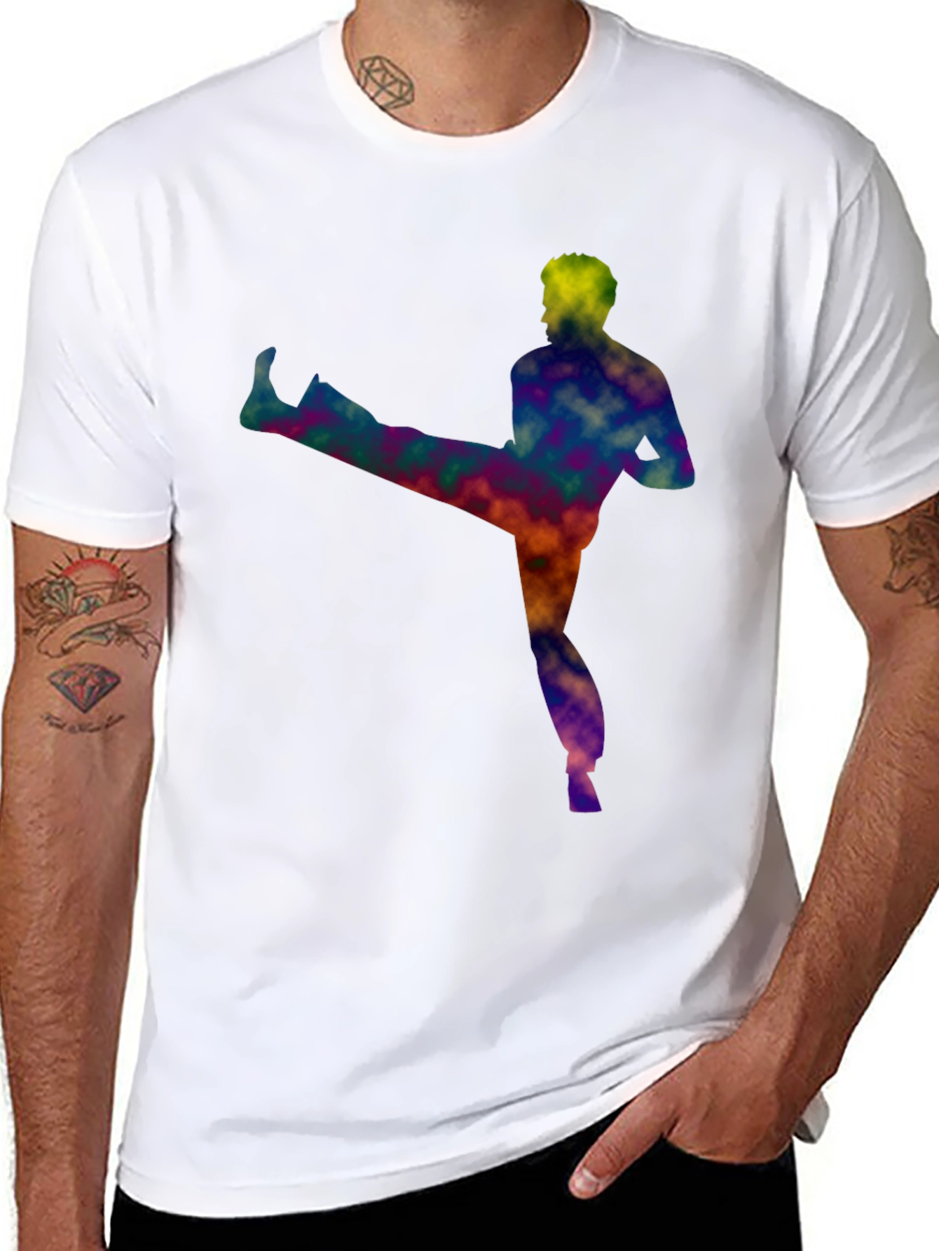 Martial Arts Kick Black T-Shirt