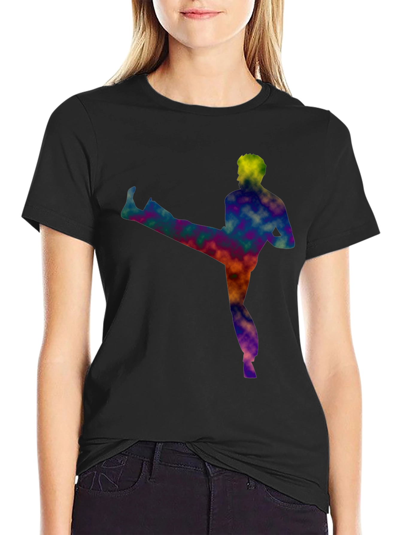 Martial Arts Kick Black T-Shirt