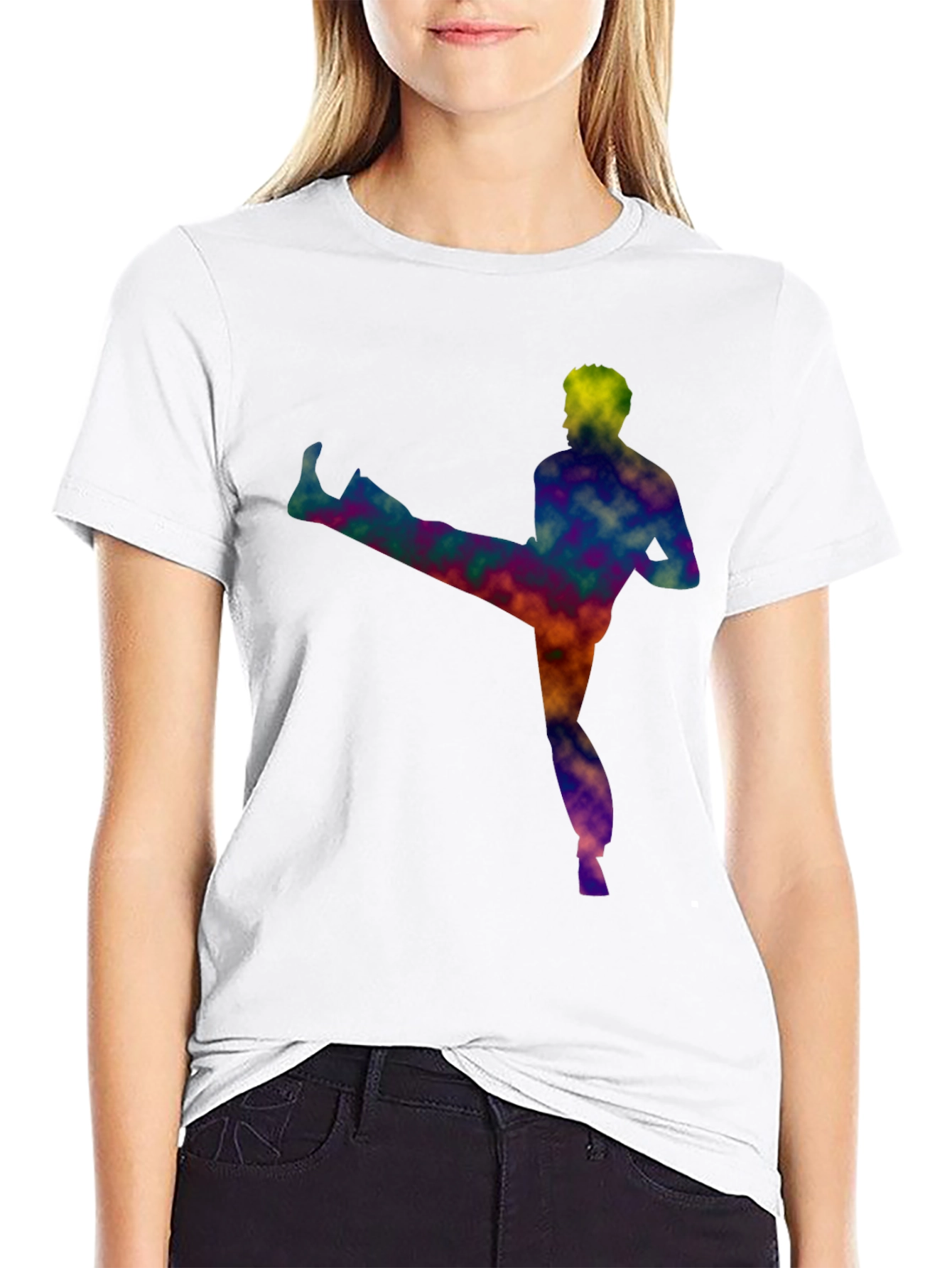 Martial Arts Kick Black T-Shirt
