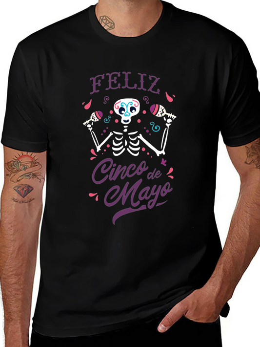 Cinco De Mayo Feliz Skeleton T-Shirt