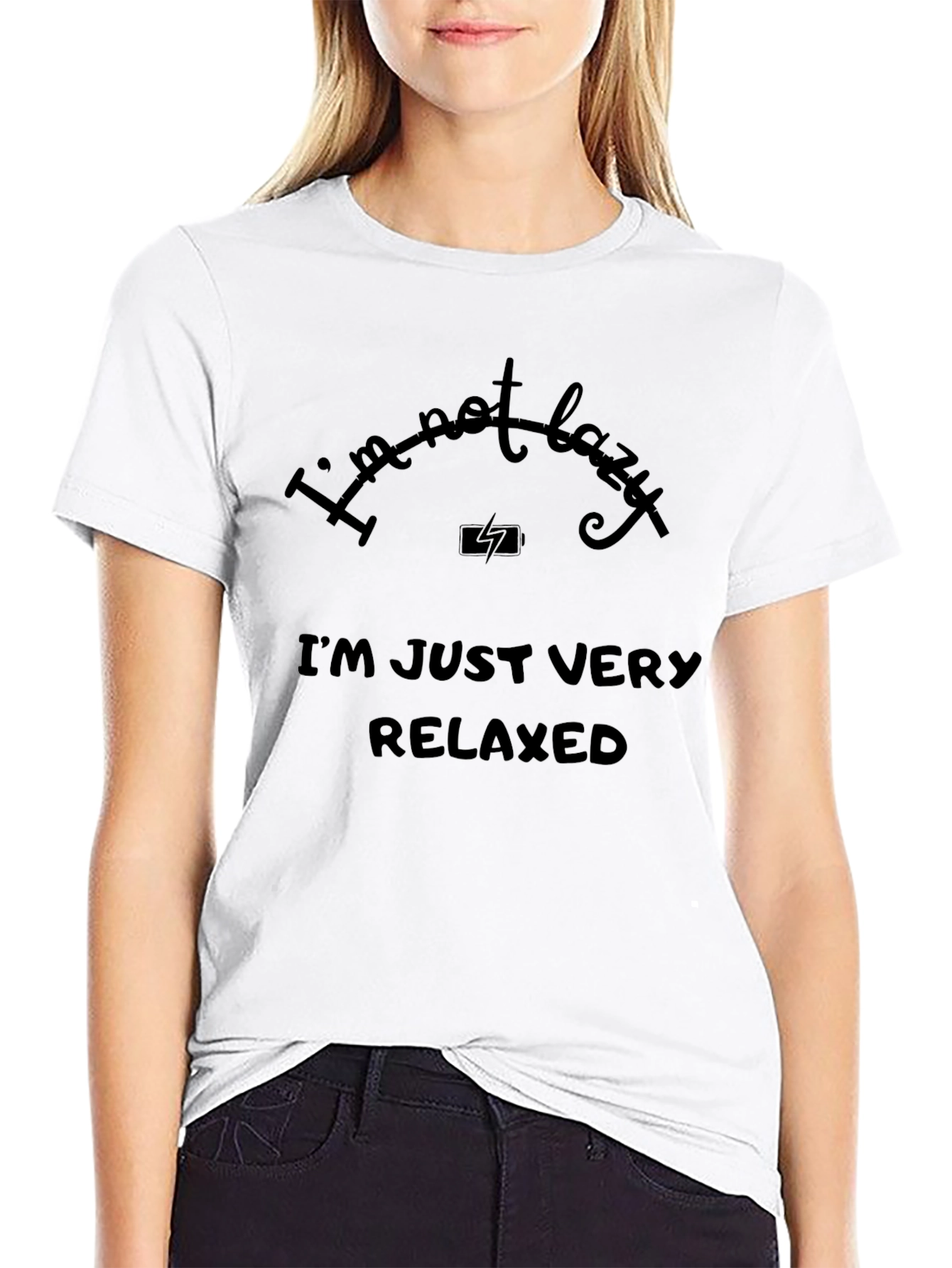 Funny Im Not Lazy Mens Black T-Shirt