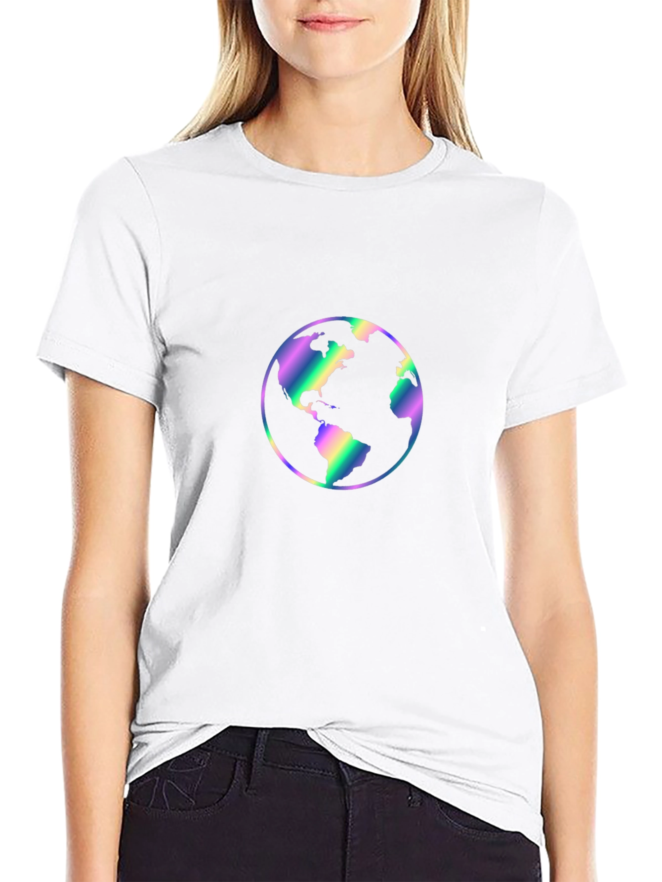 World Graphic Black T-Shirt