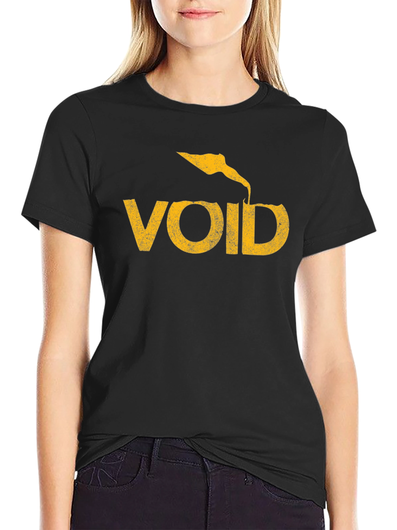 Void Graphic Tee - Black Cotton T-Shirt