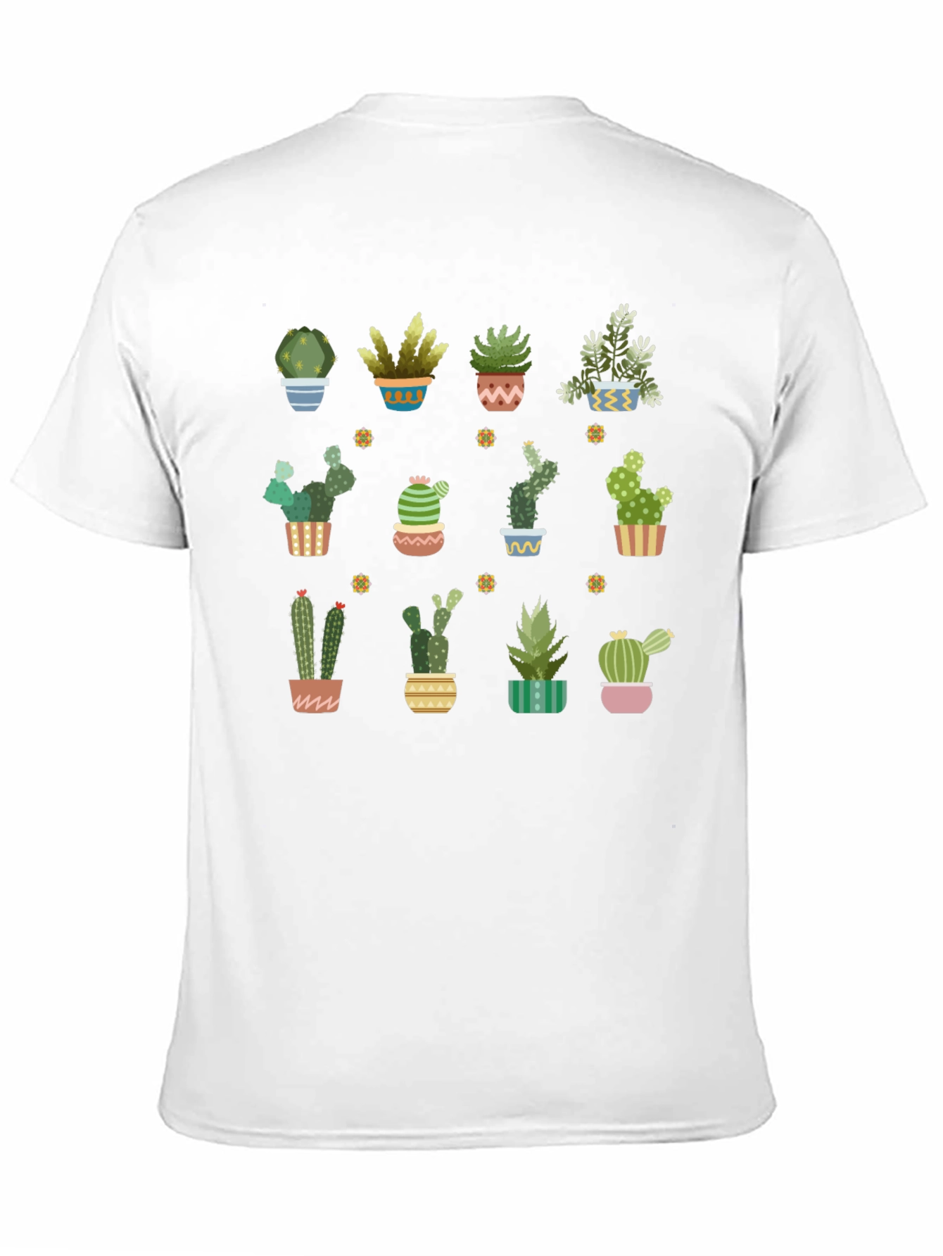 Cactus Plant Graphic Print Black T-Shirt