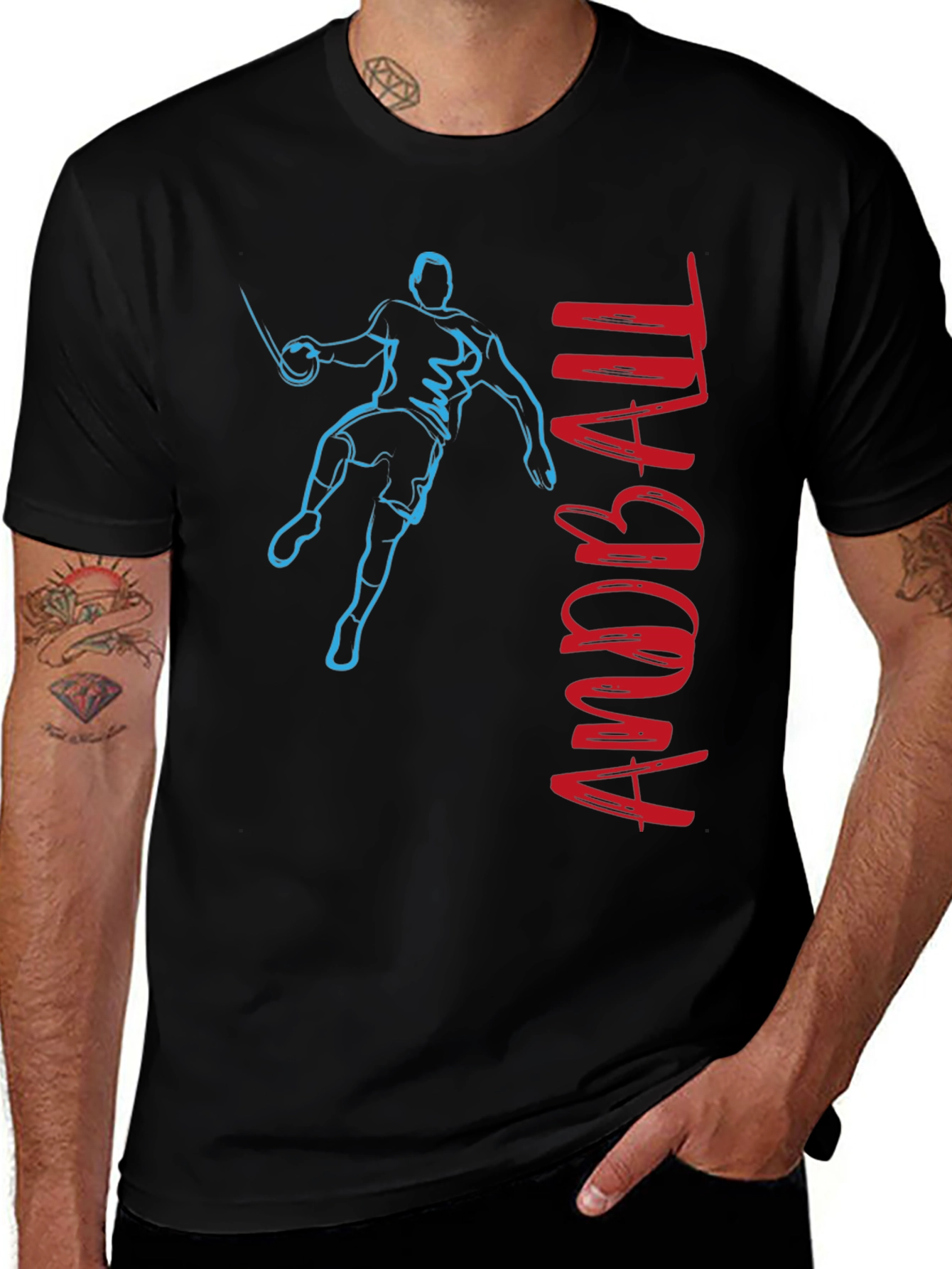 ANDDBALL Black Graphic Tee