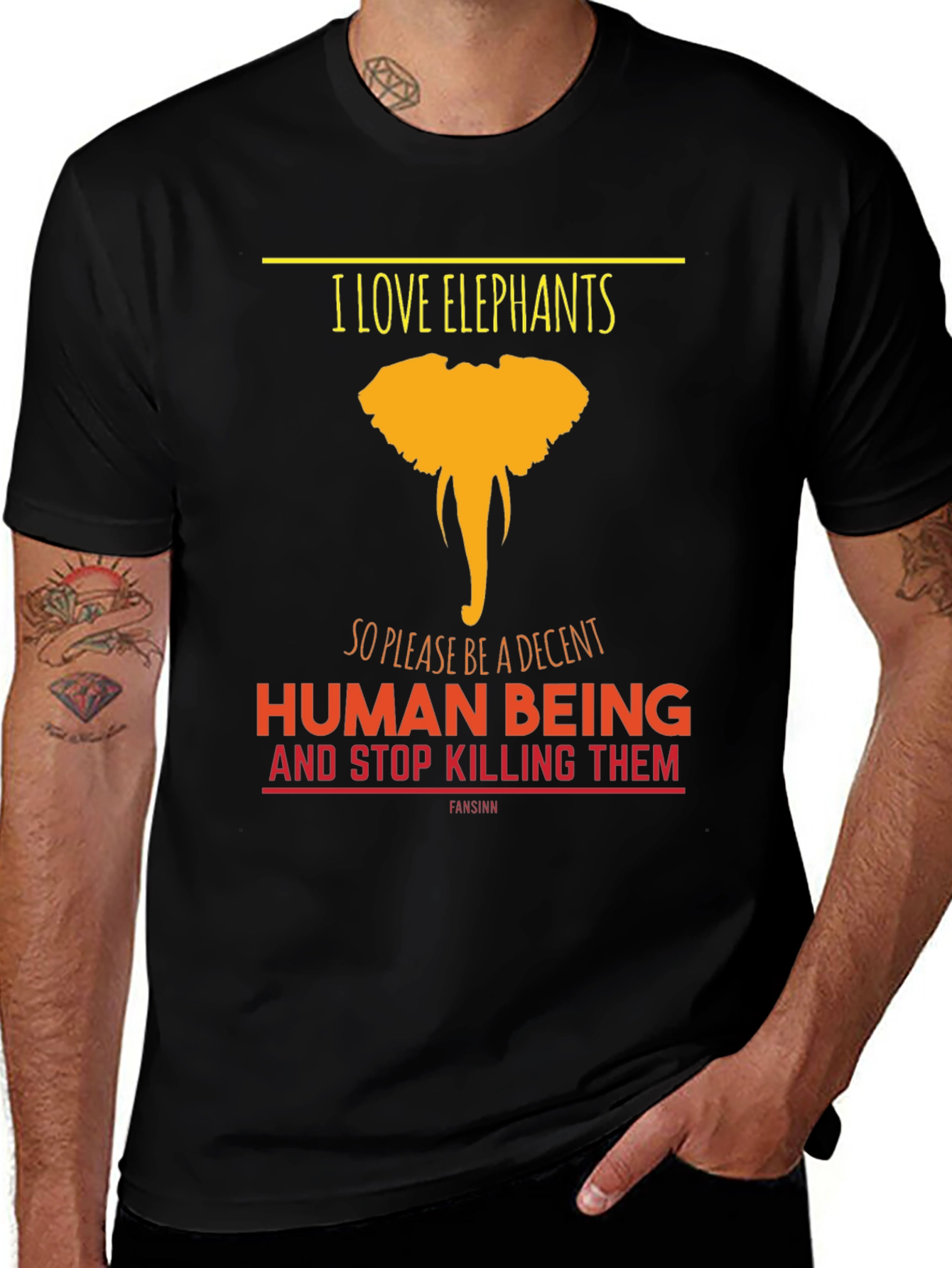 I Love Elephants Graphic Tee