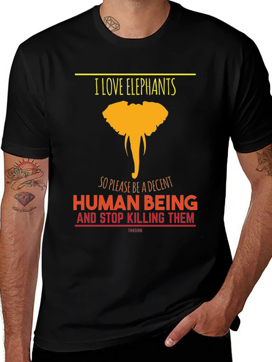 I Love Elephants Graphic Tee