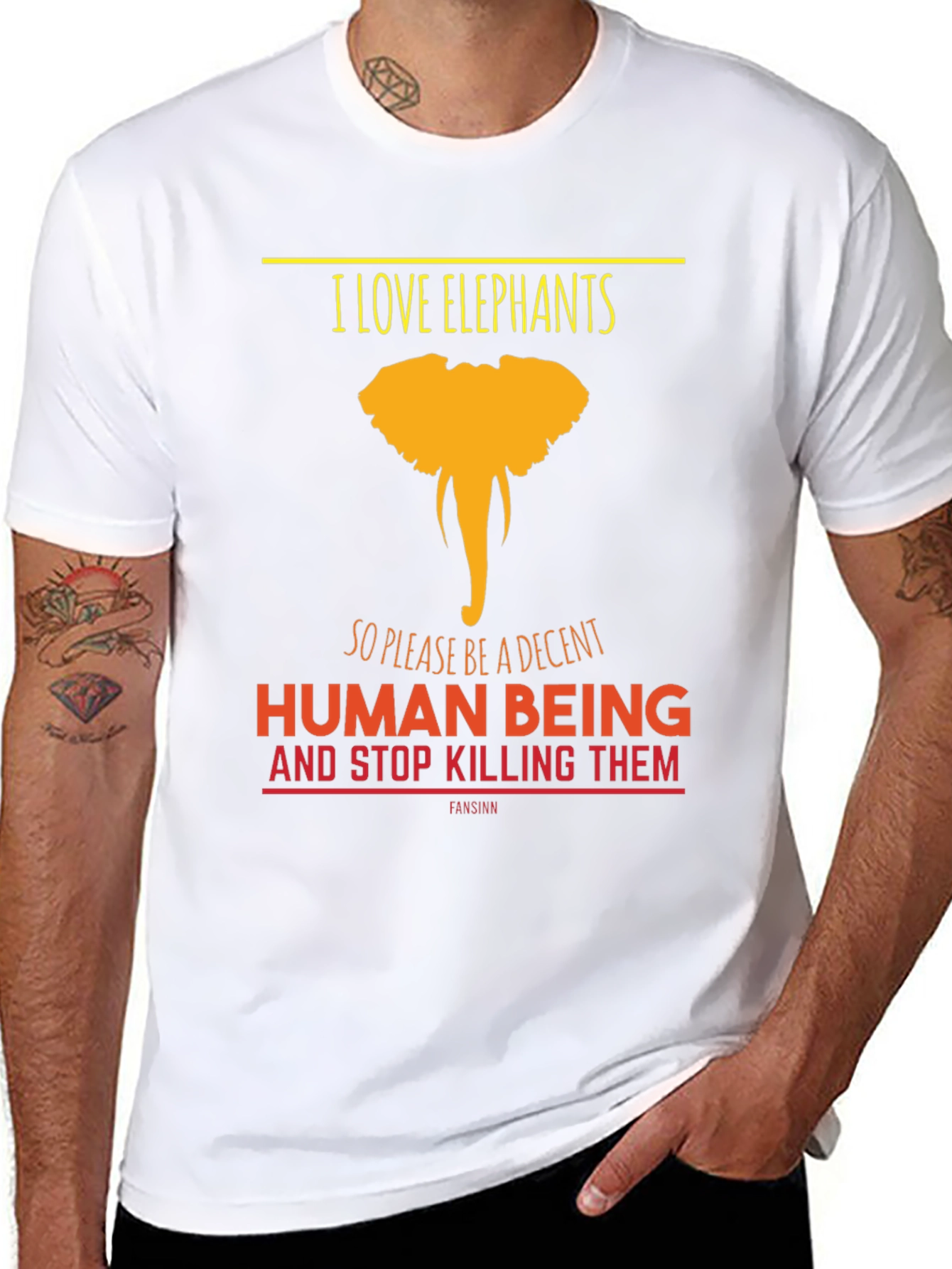 I Love Elephants Graphic Tee