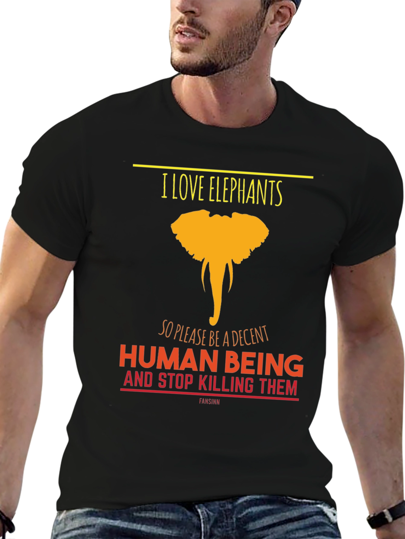 I Love Elephants Graphic Tee