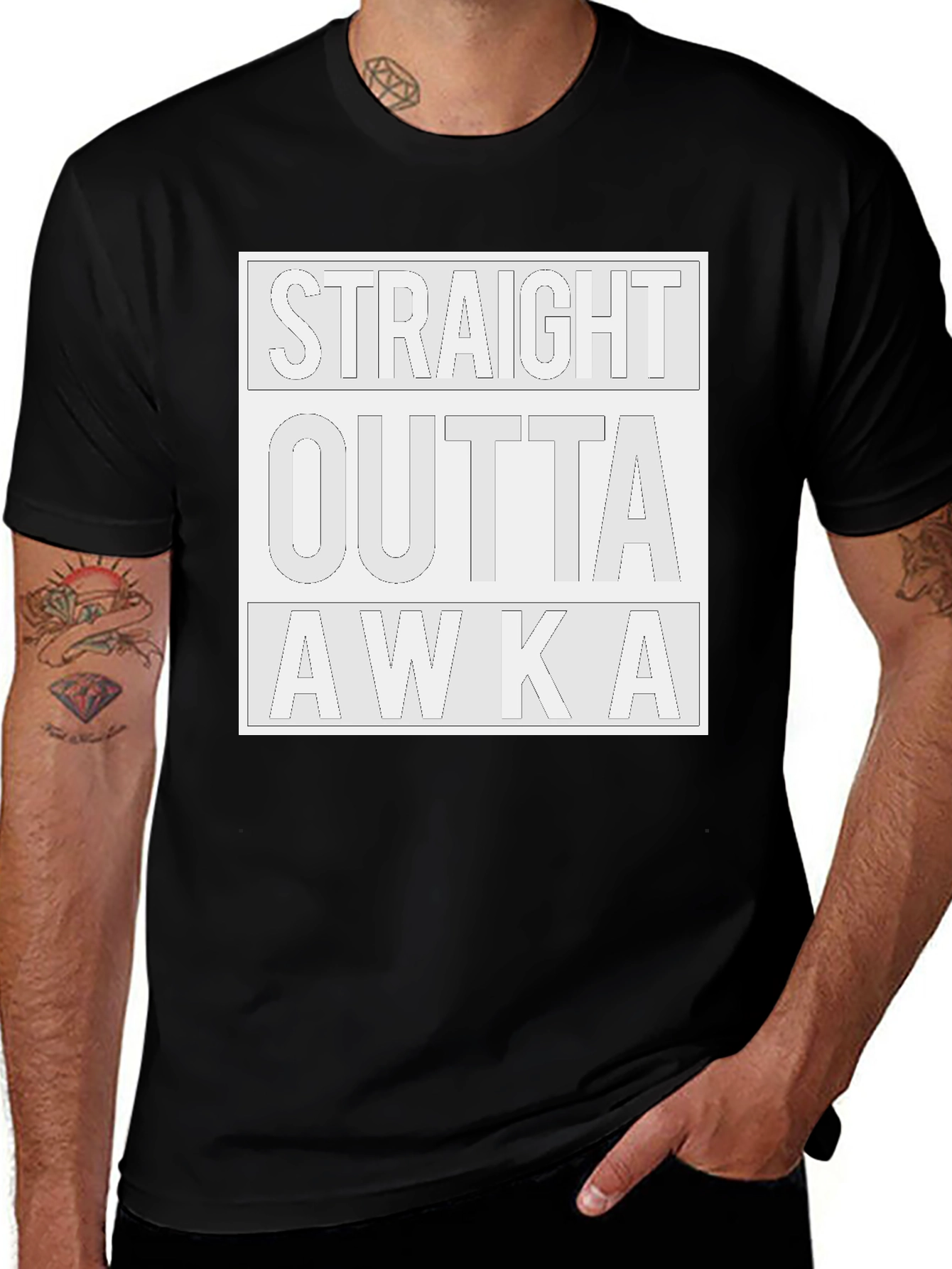 Straight Outta AWKA Black Graphic Tee
