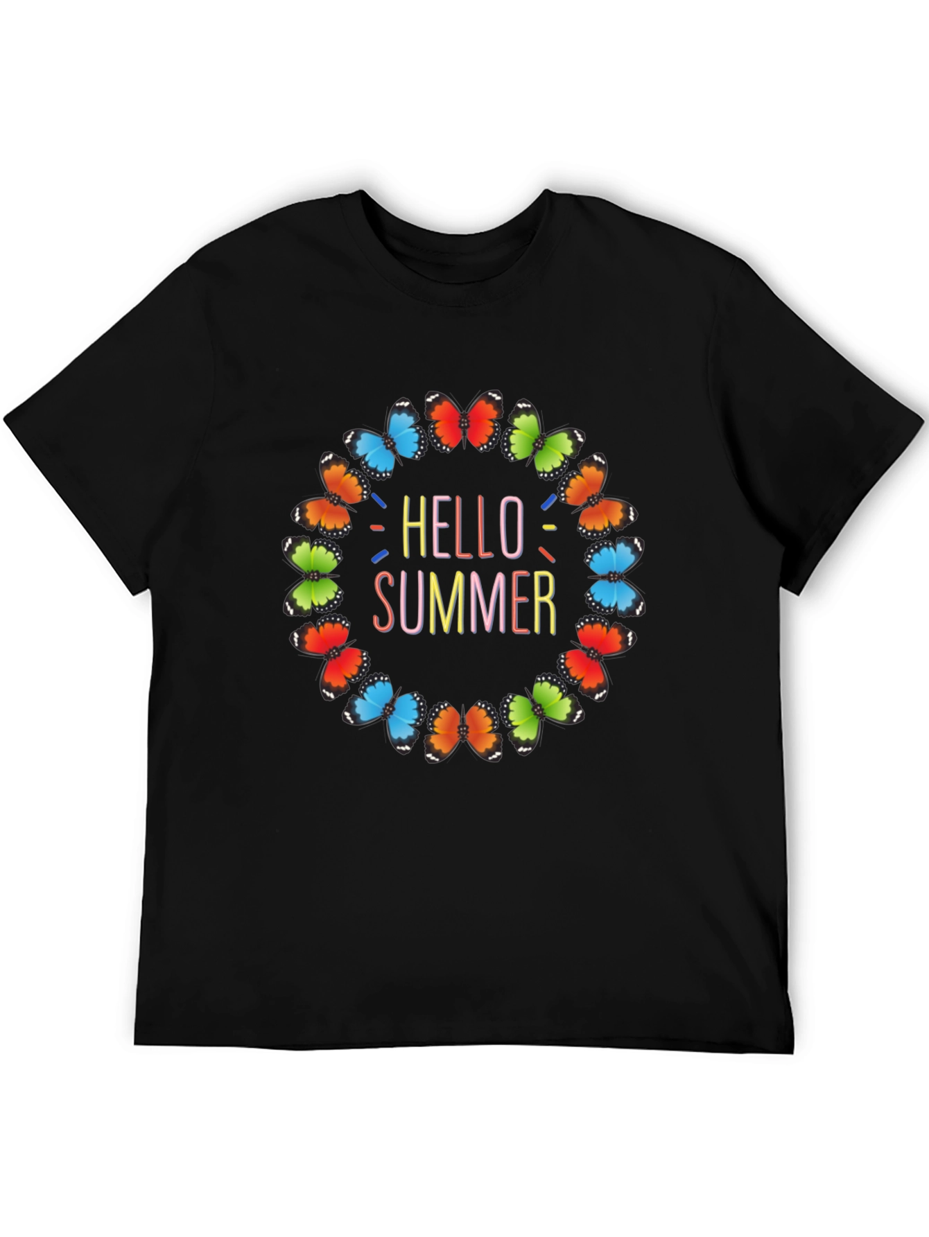 Hello Summer Butterfly Graphic Tee