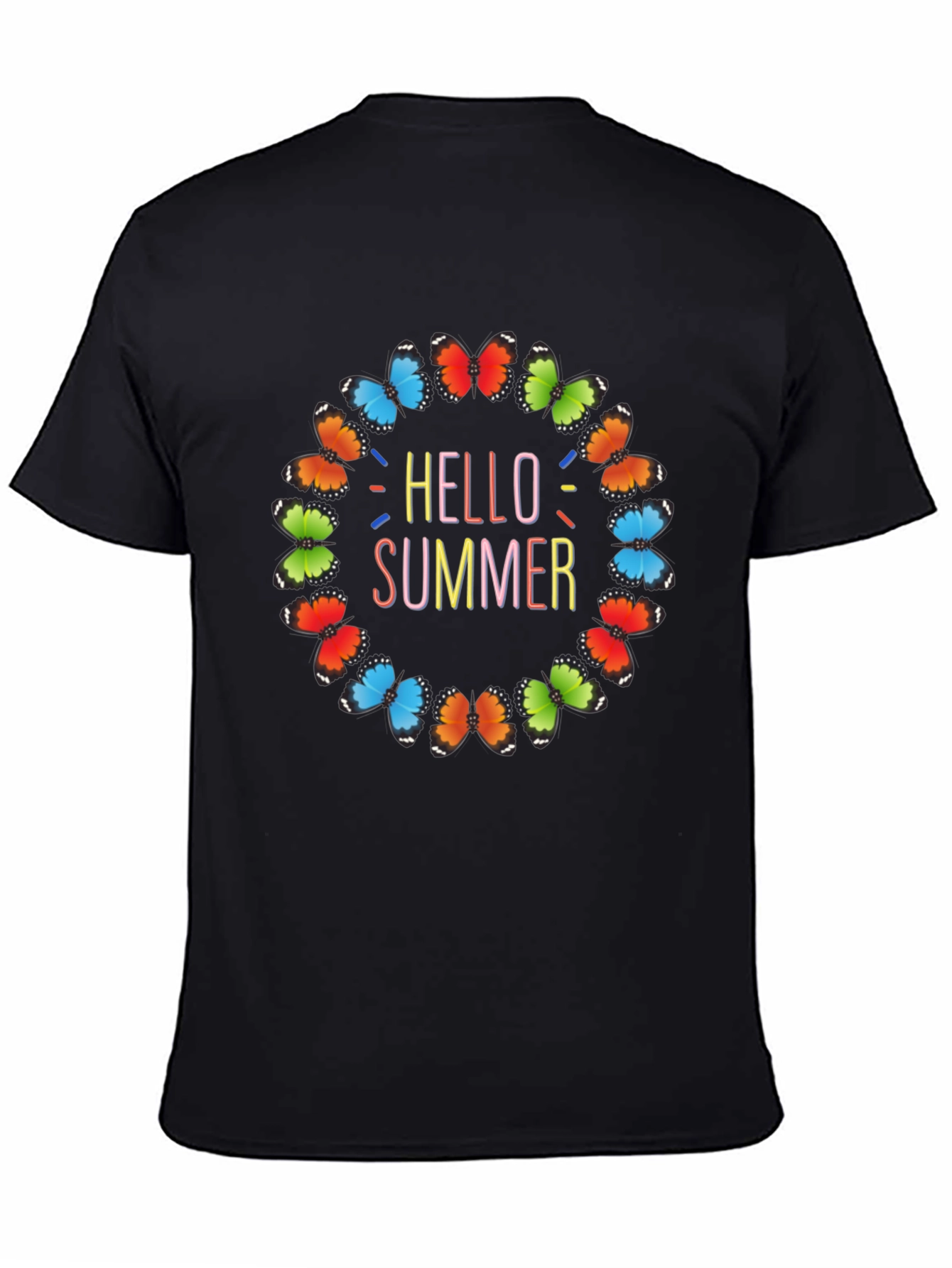 Hello Summer Butterfly Graphic Tee
