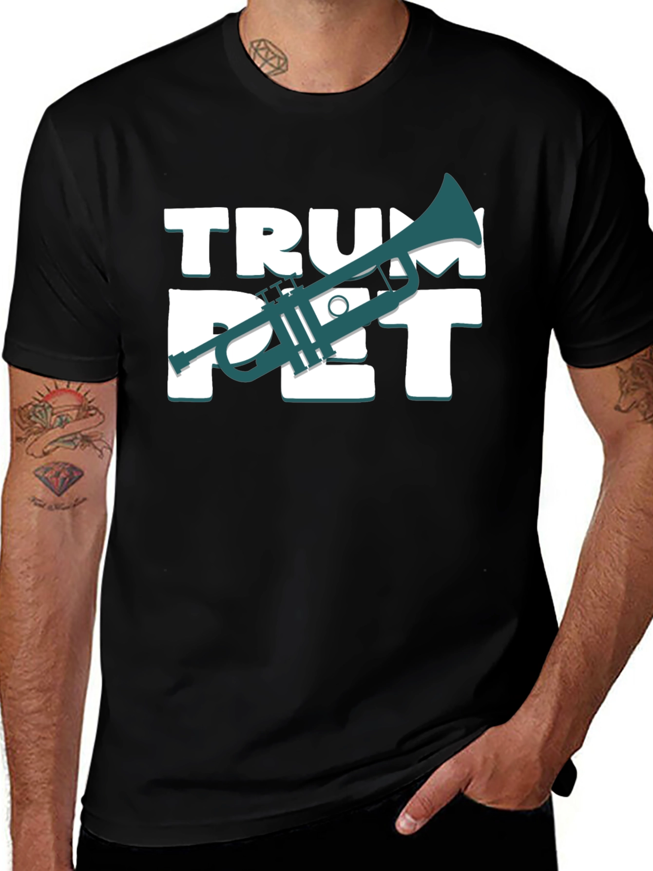 Trumpet Graphic Tee - Musician T-Shirt