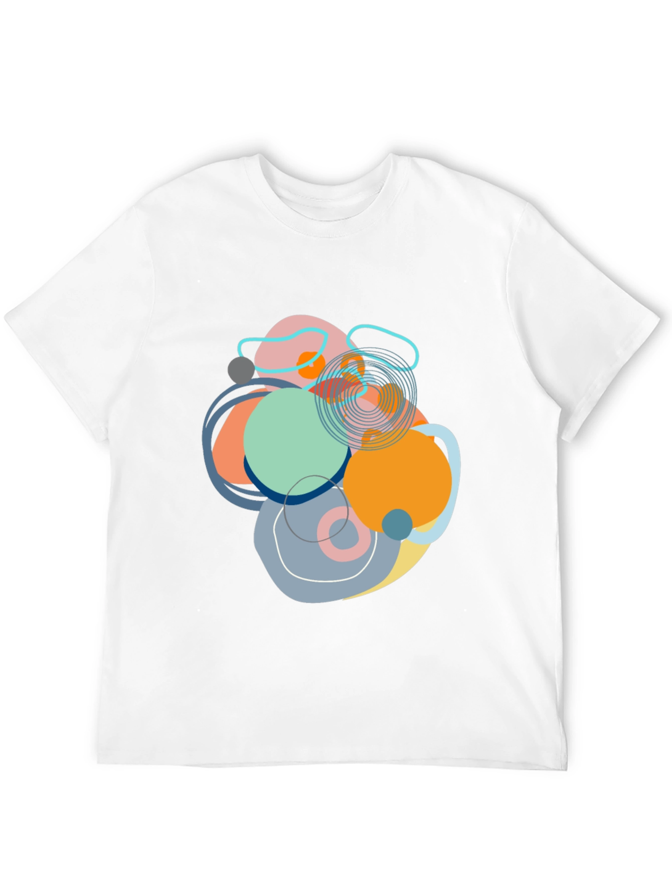 Abstract Circles Graphic Tee - Modern Art Shirt