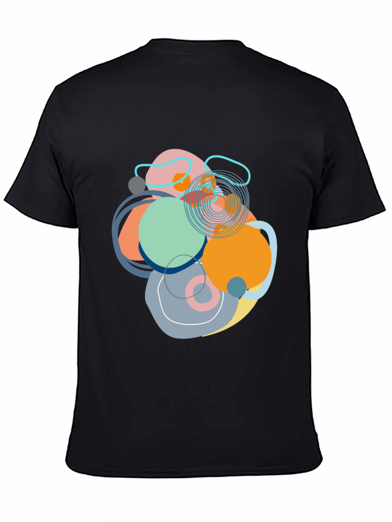 Abstract Circles Graphic Tee - Modern Art Shirt