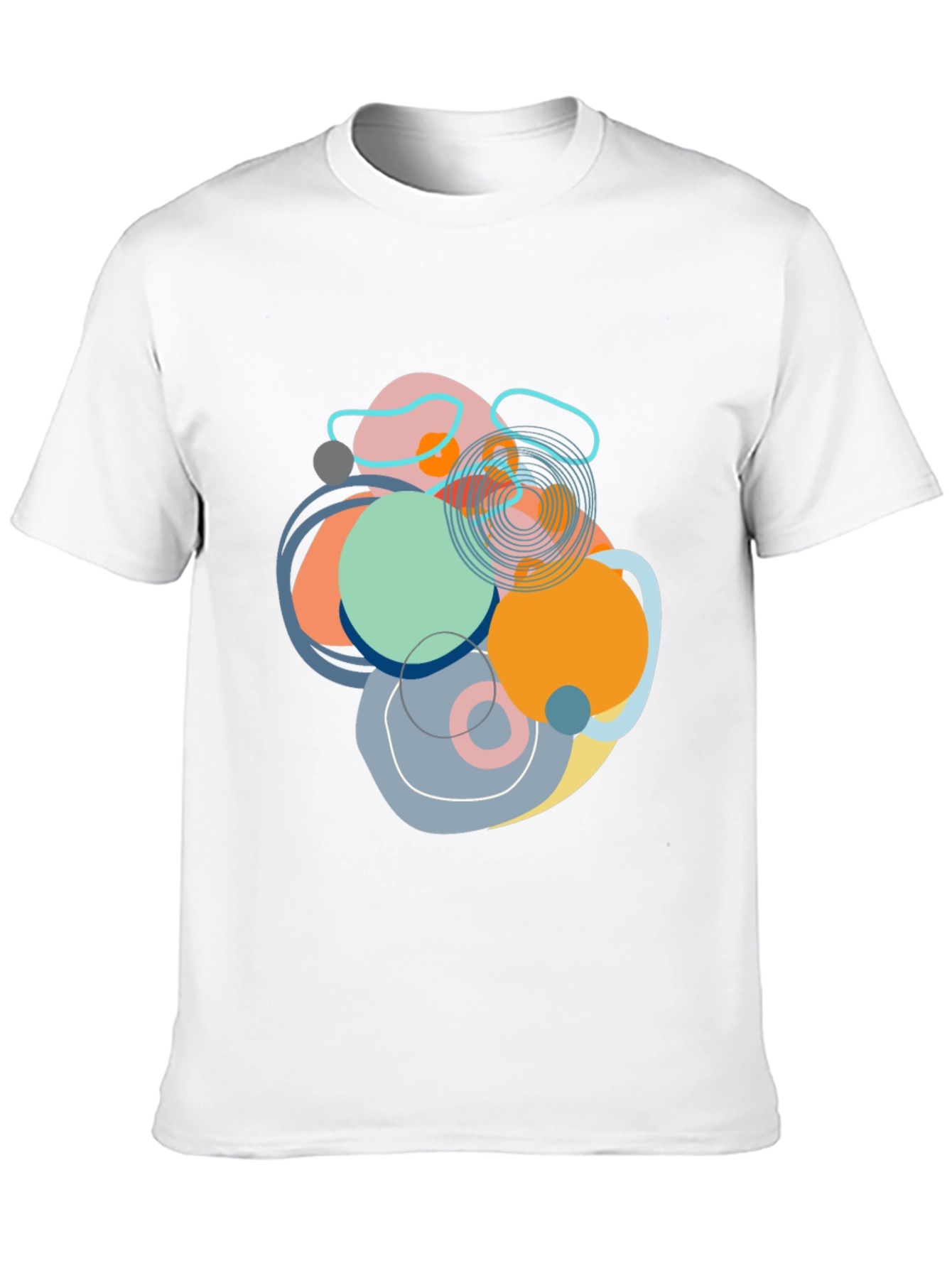Abstract Circles Graphic Tee - Modern Art Shirt