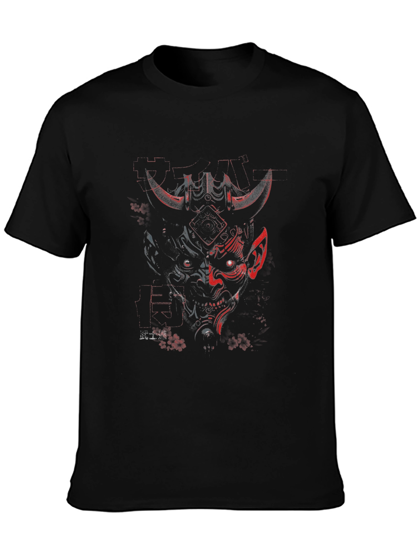 Cyberpunk Oni T-Shirt - Dark Techwear Style