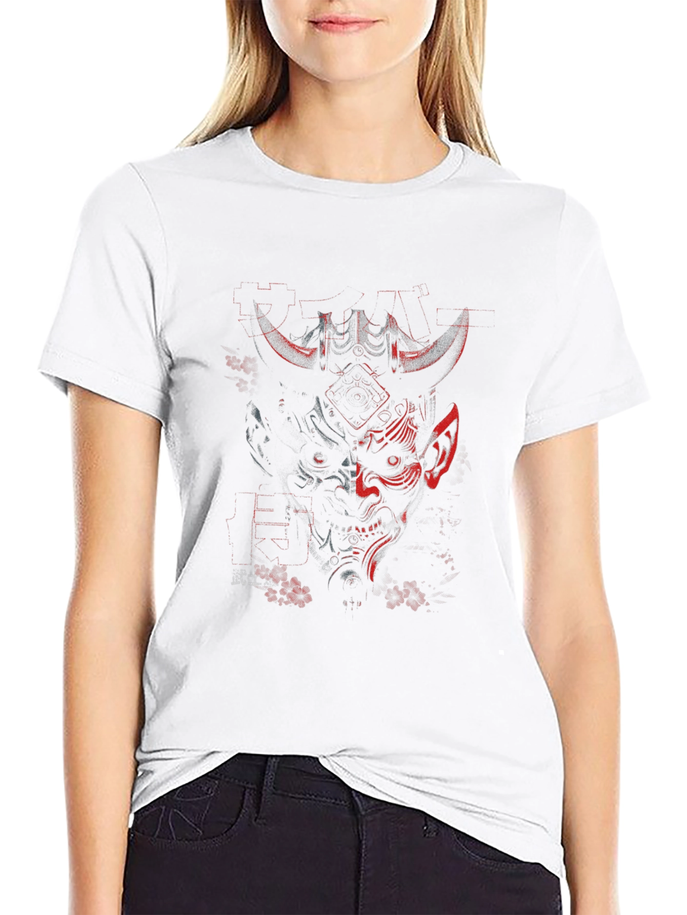 Cyberpunk Oni T-Shirt - Dark Techwear Style