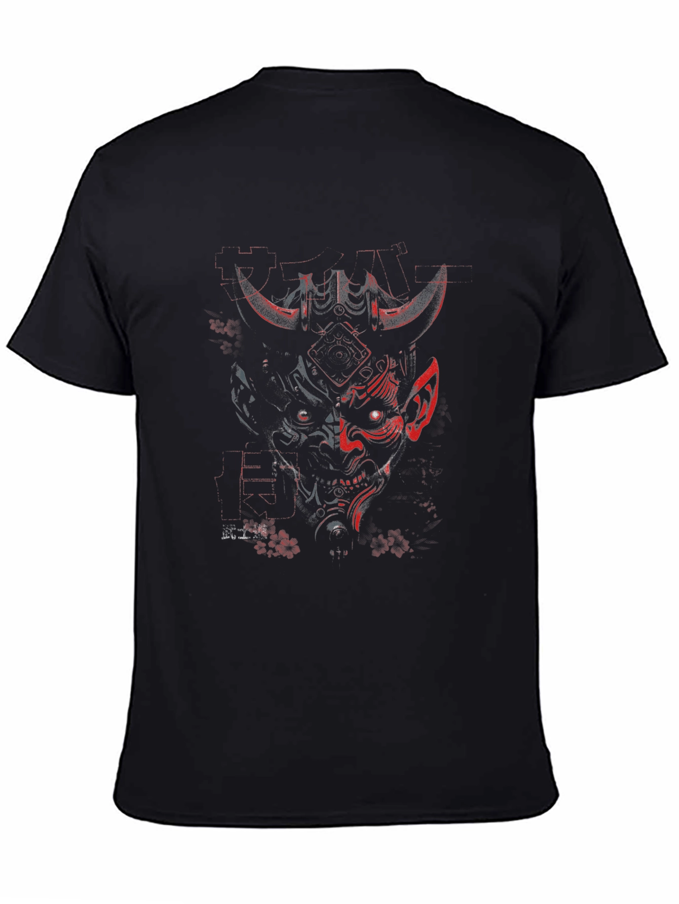 Cyberpunk Oni T-Shirt - Dark Techwear Style