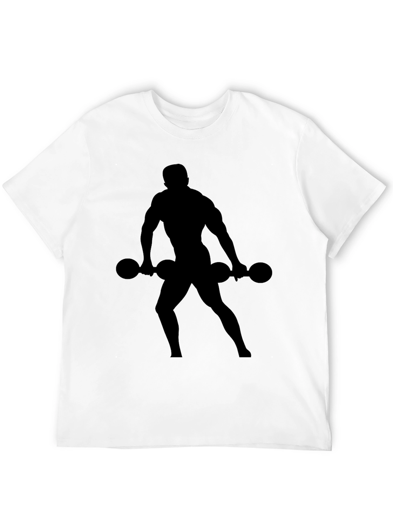 Mens Black Workout Silhouette T-Shirt