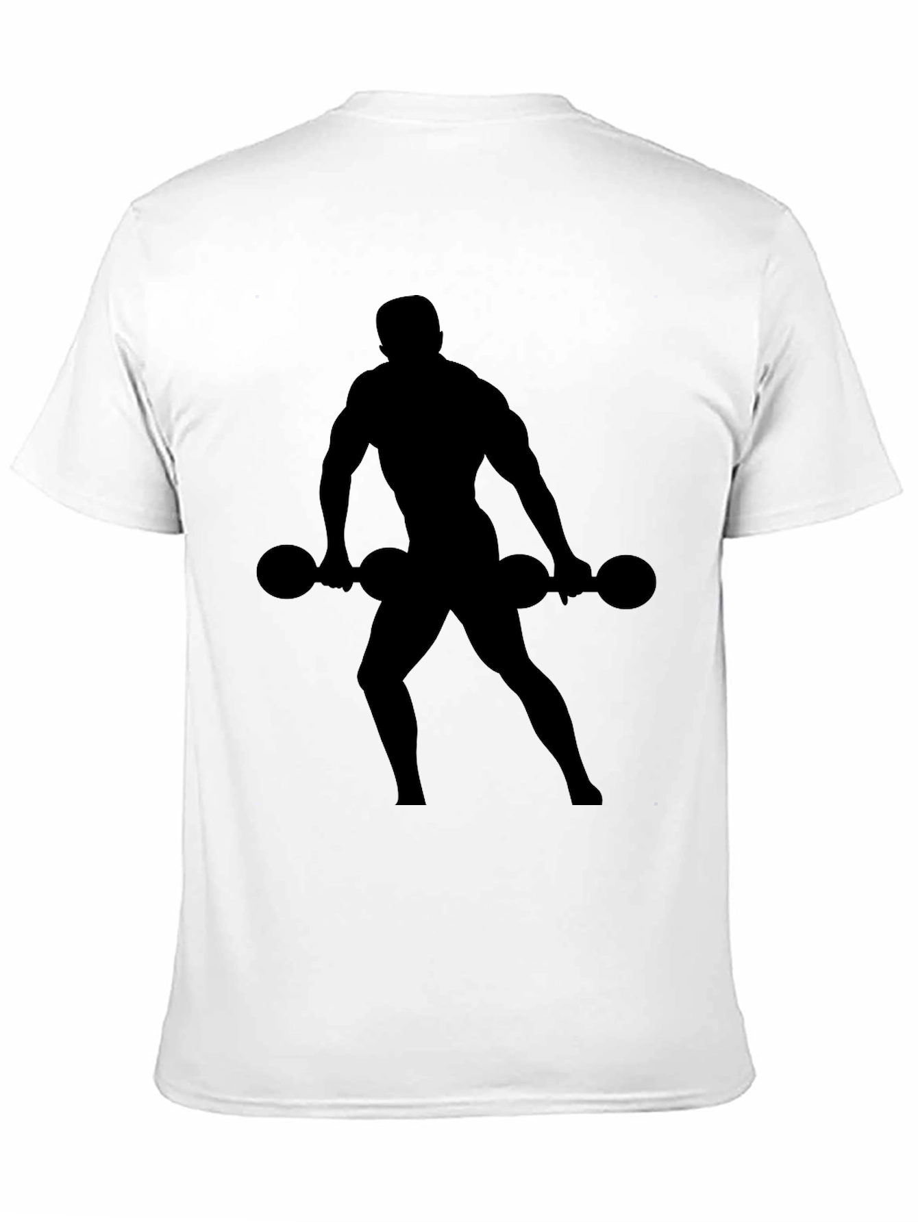 Mens Black Workout Silhouette T-Shirt