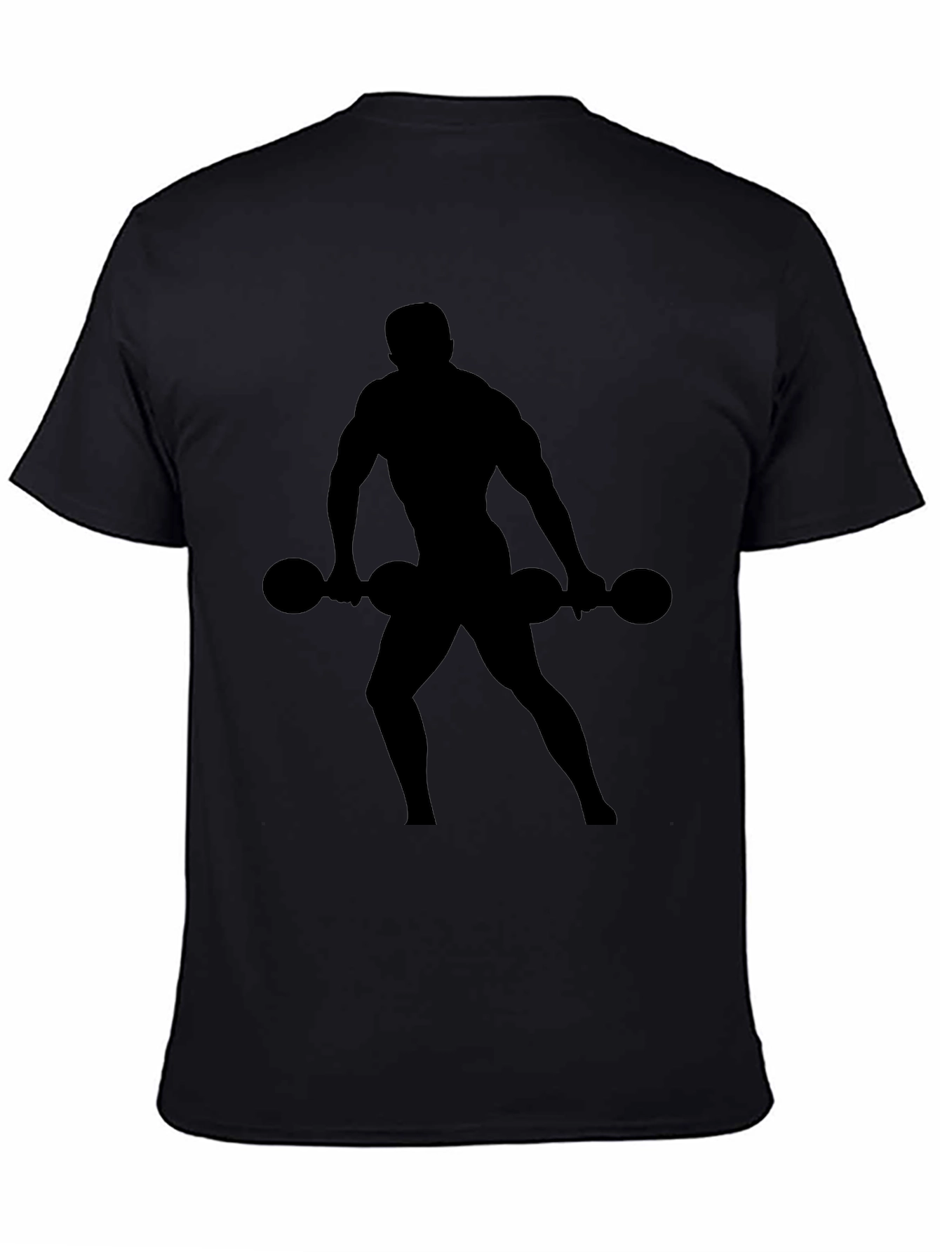 Mens Black Workout Silhouette T-Shirt