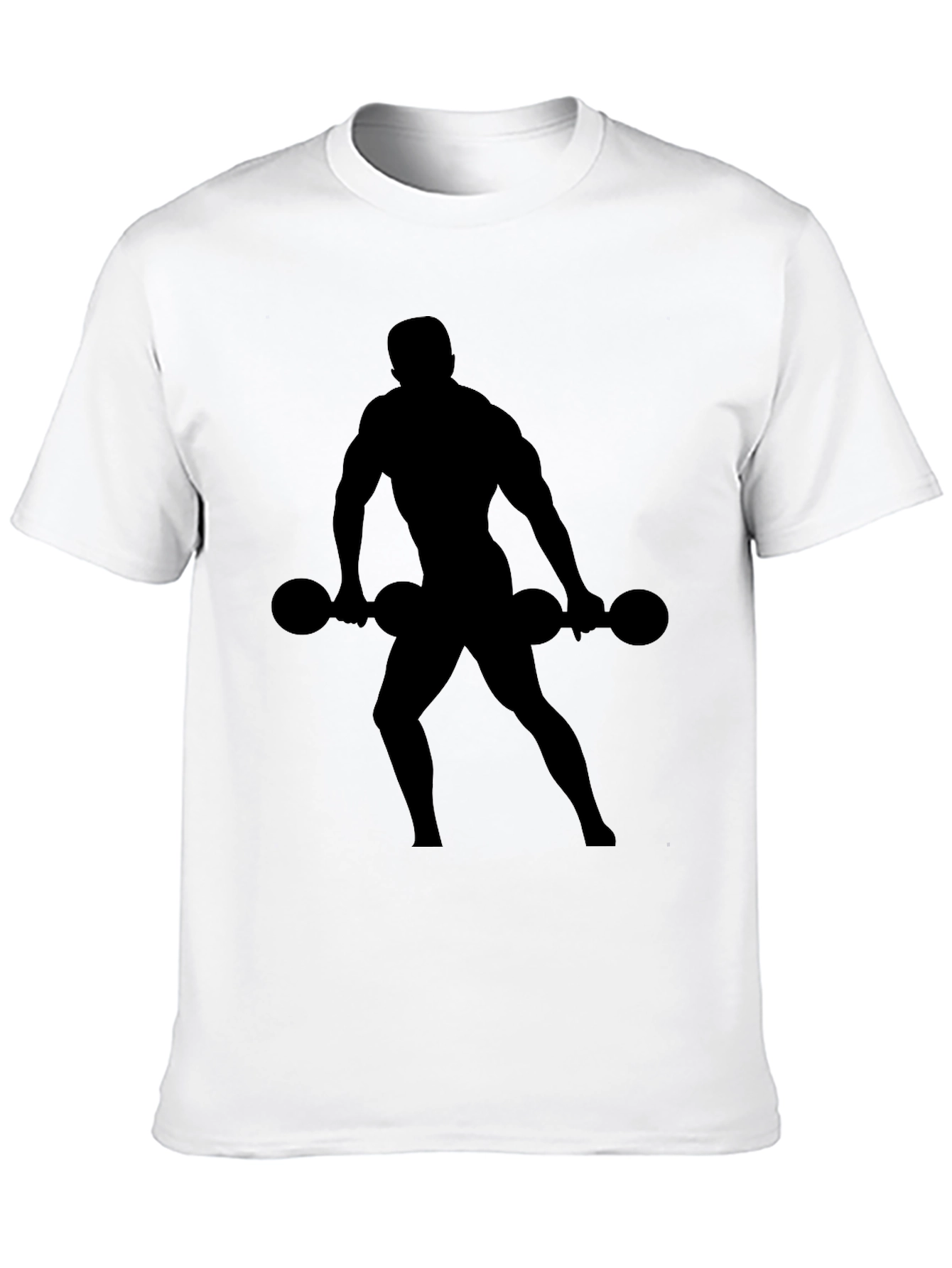 Mens Black Workout Silhouette T-Shirt