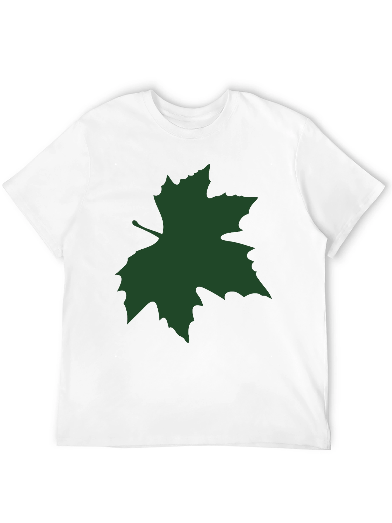 Green Leaf Graphic Black Tee