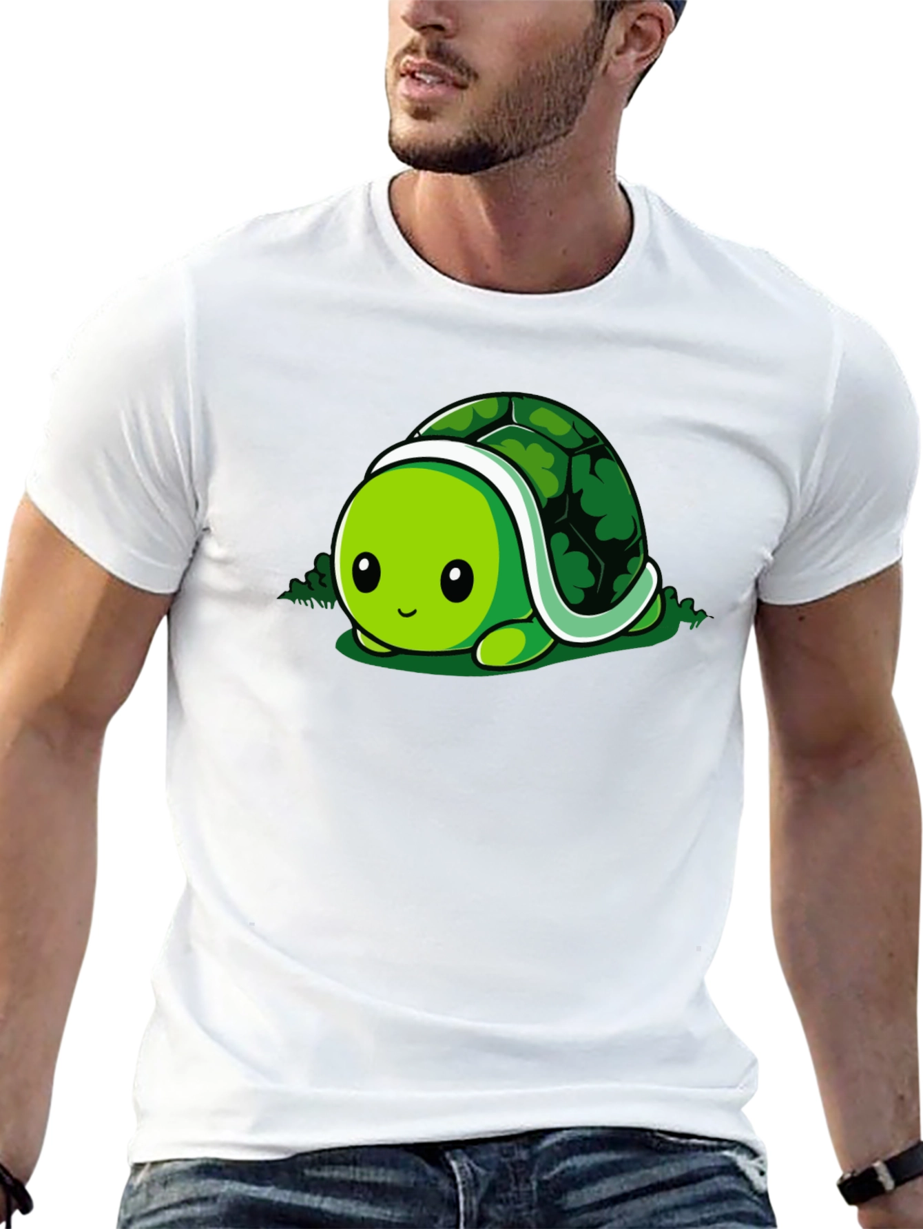 Cute Turtle Graphic Tee - Soft Cotton Blend