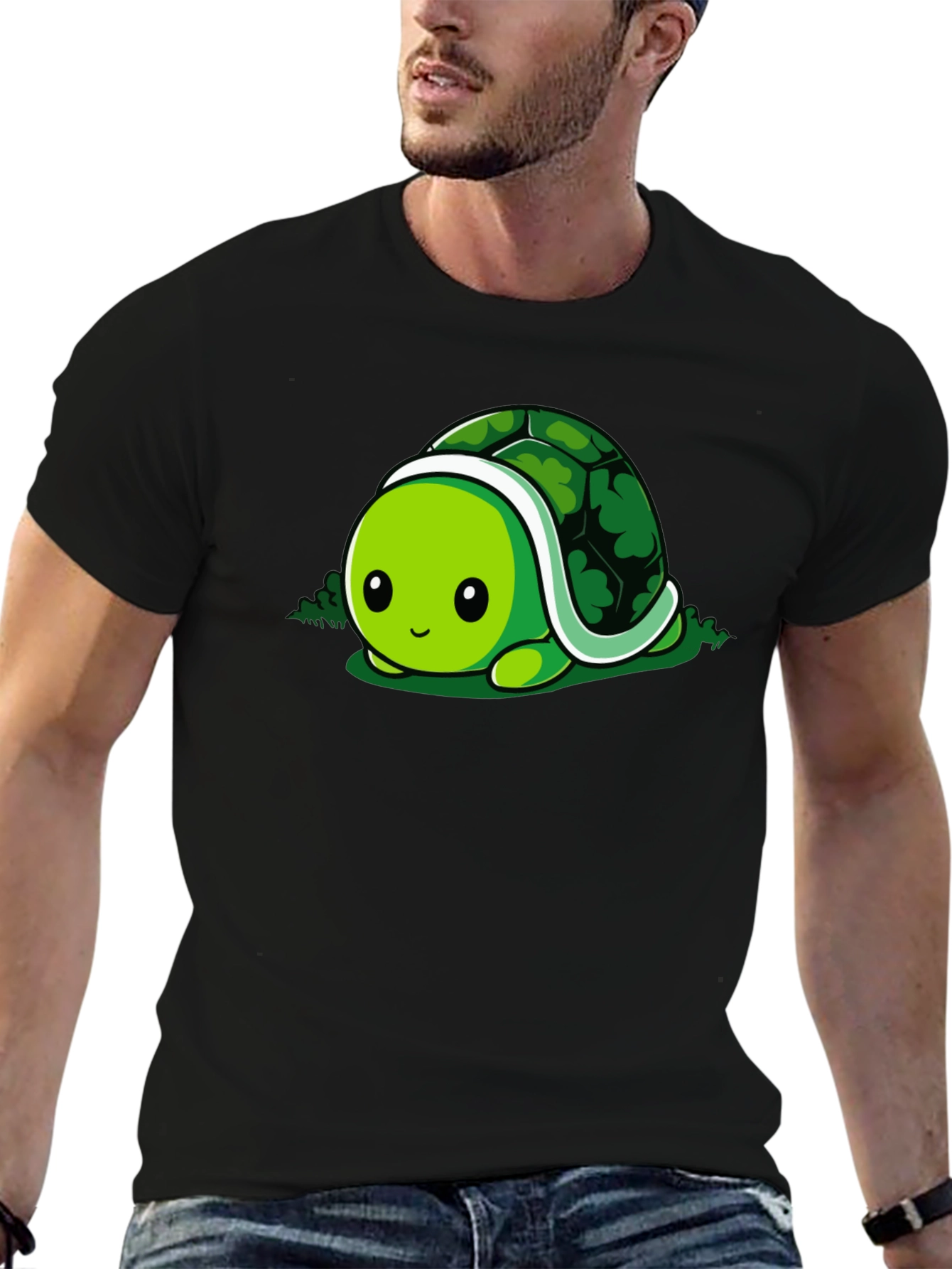 Cute Turtle Graphic Tee - Soft Cotton Blend