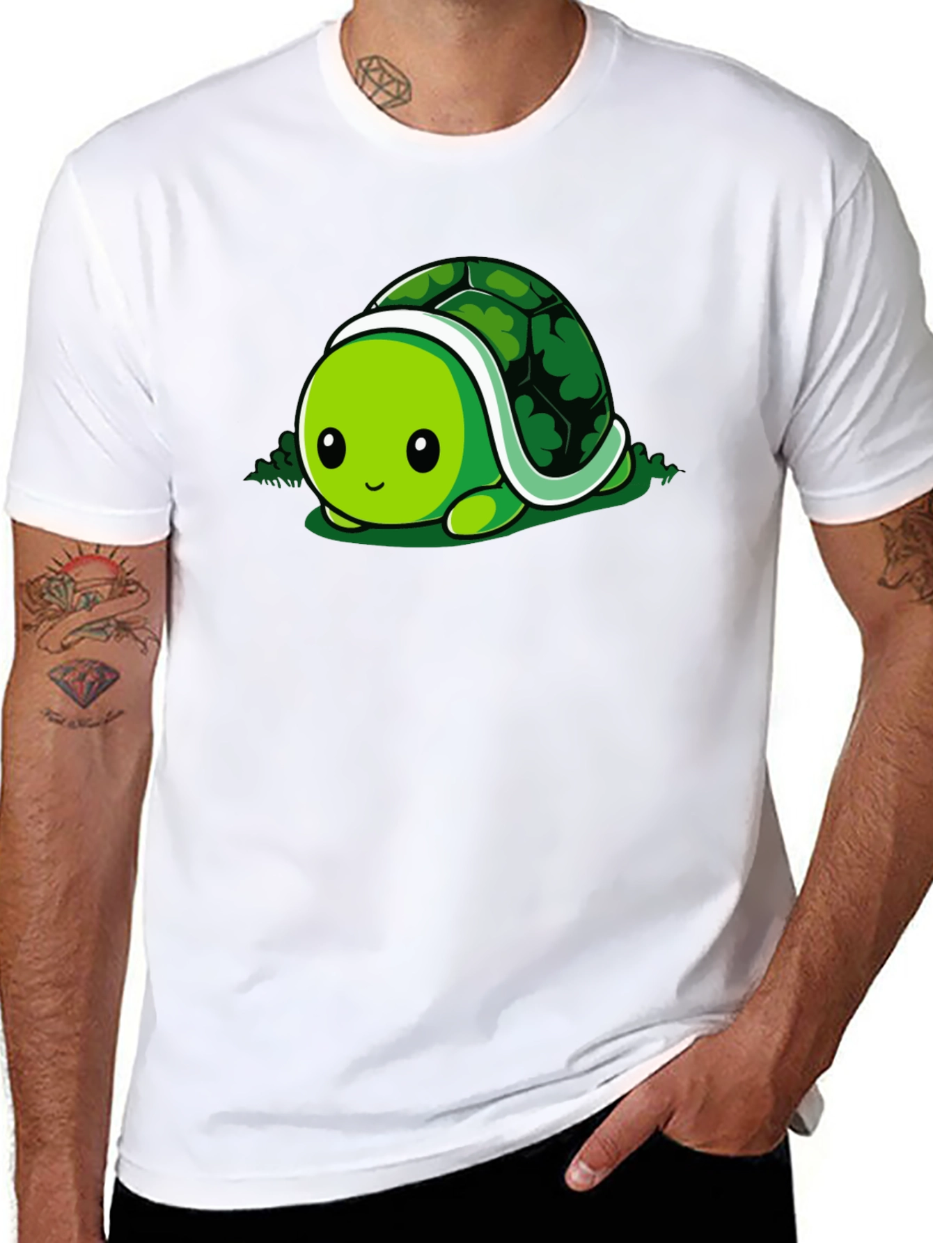 Cute Turtle Graphic Tee - Soft Cotton Blend
