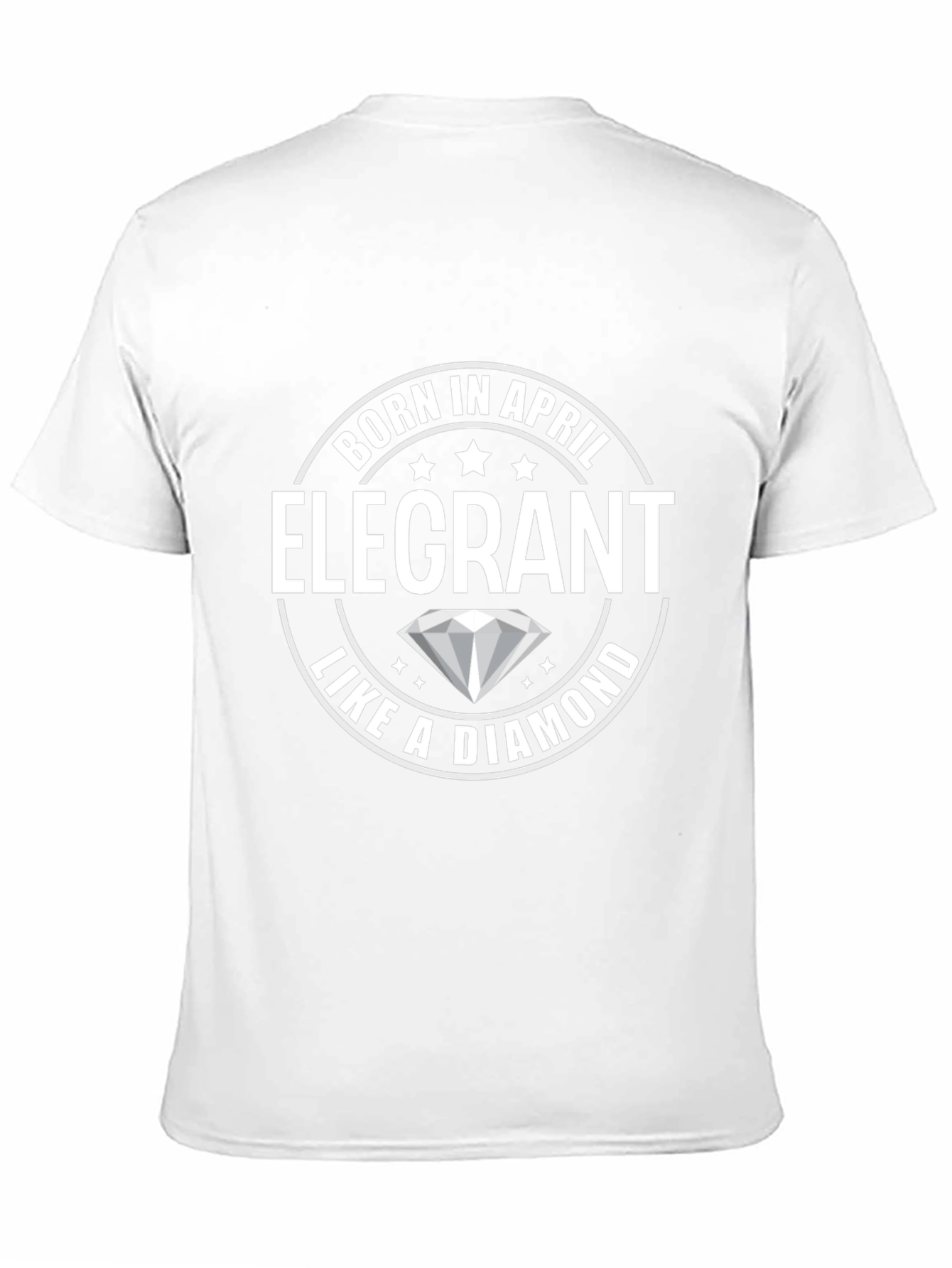 Born in April Elegant Diamond T-Shirt