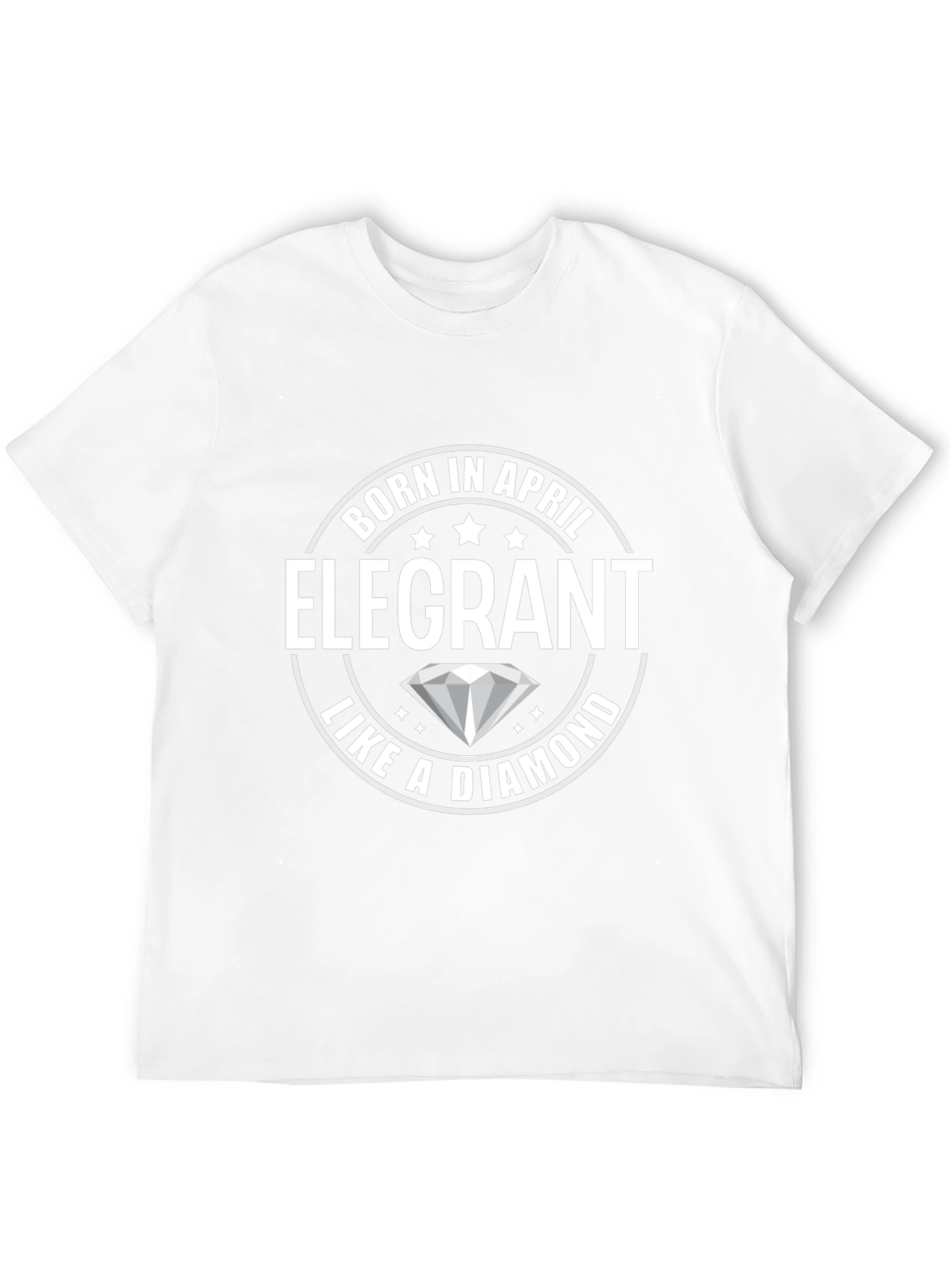 Born in April Elegant Diamond T-Shirt