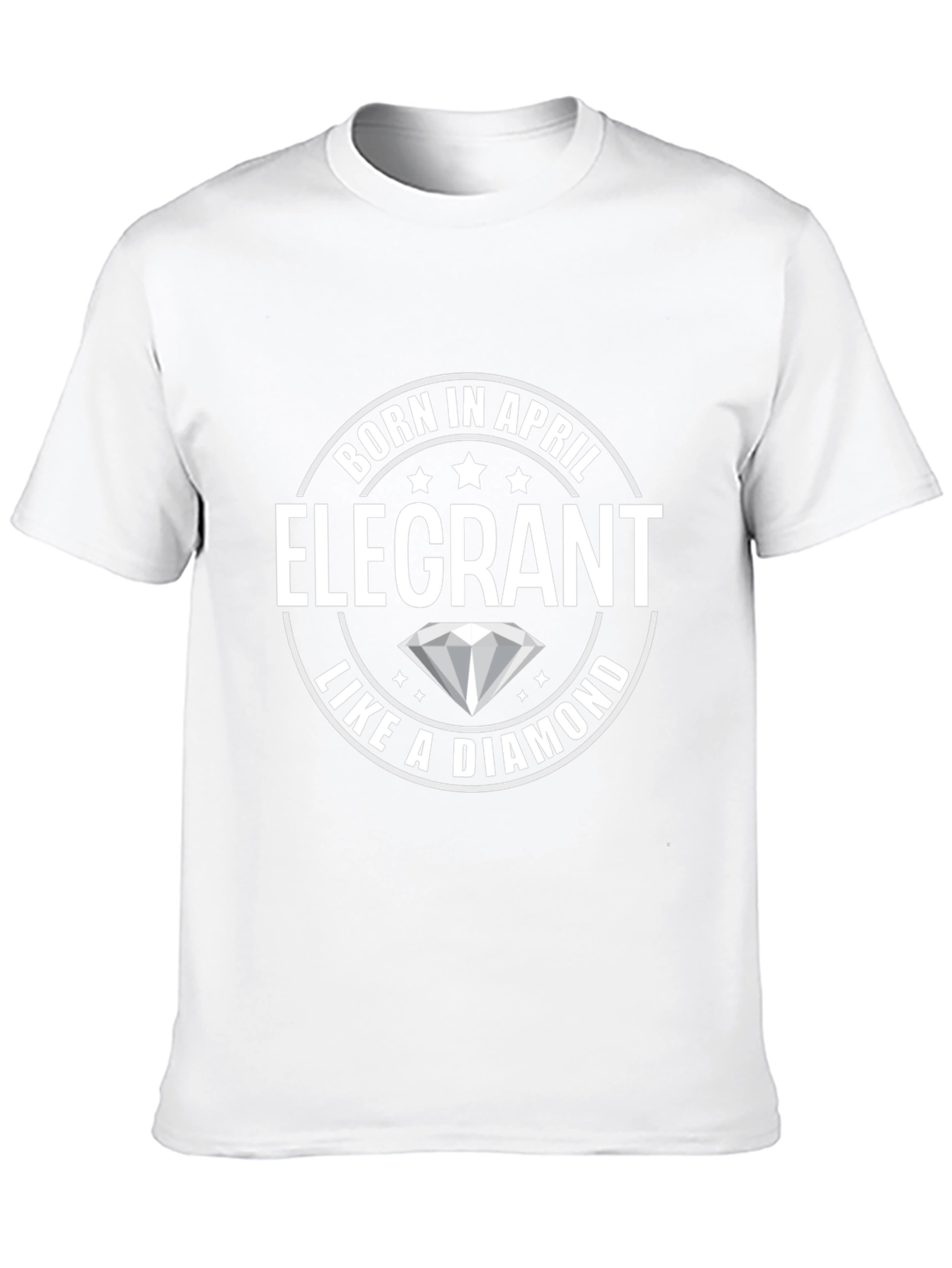 Born in April Elegant Diamond T-Shirt