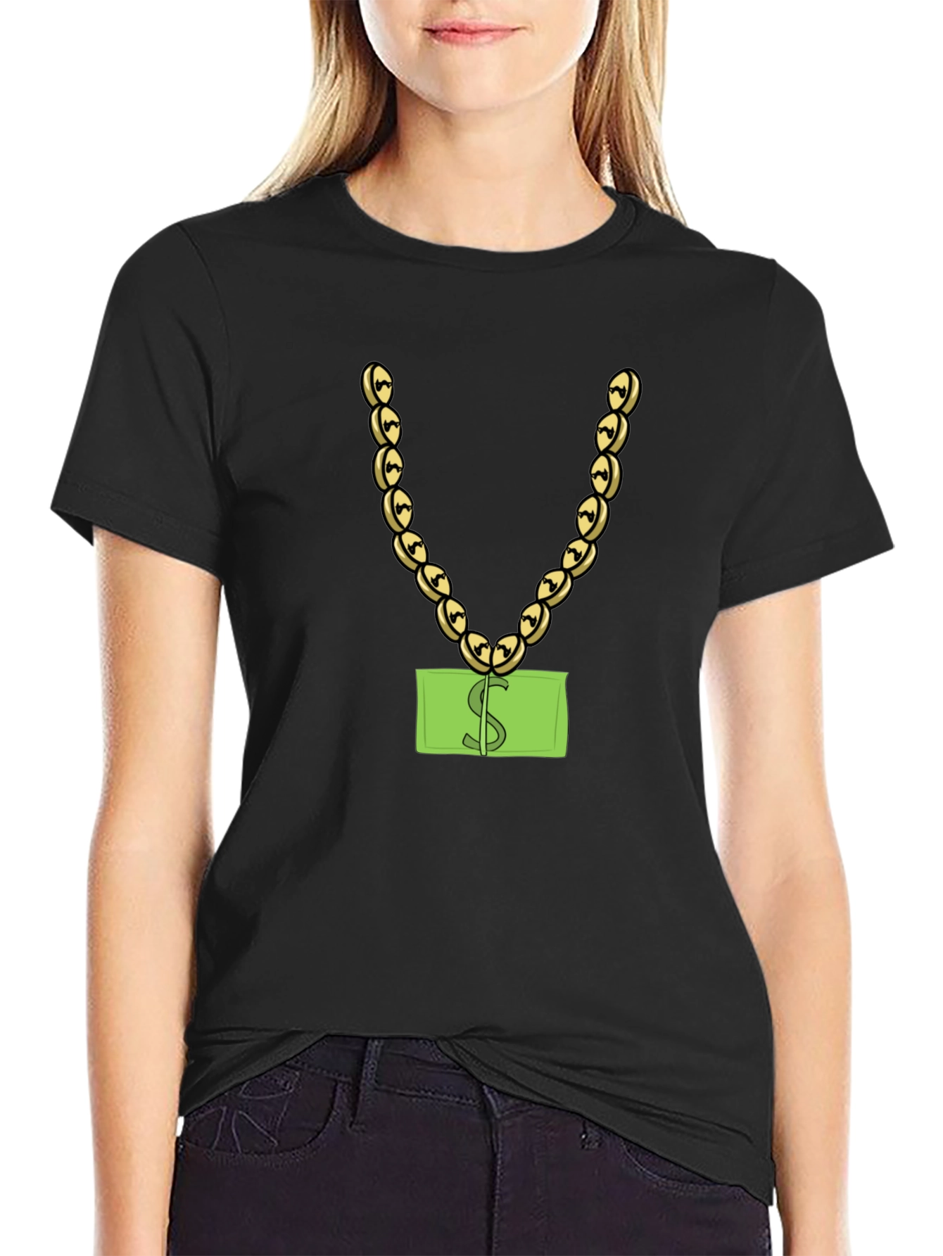 Cash Money T-Shirt - Gold Chain Dollar Sign